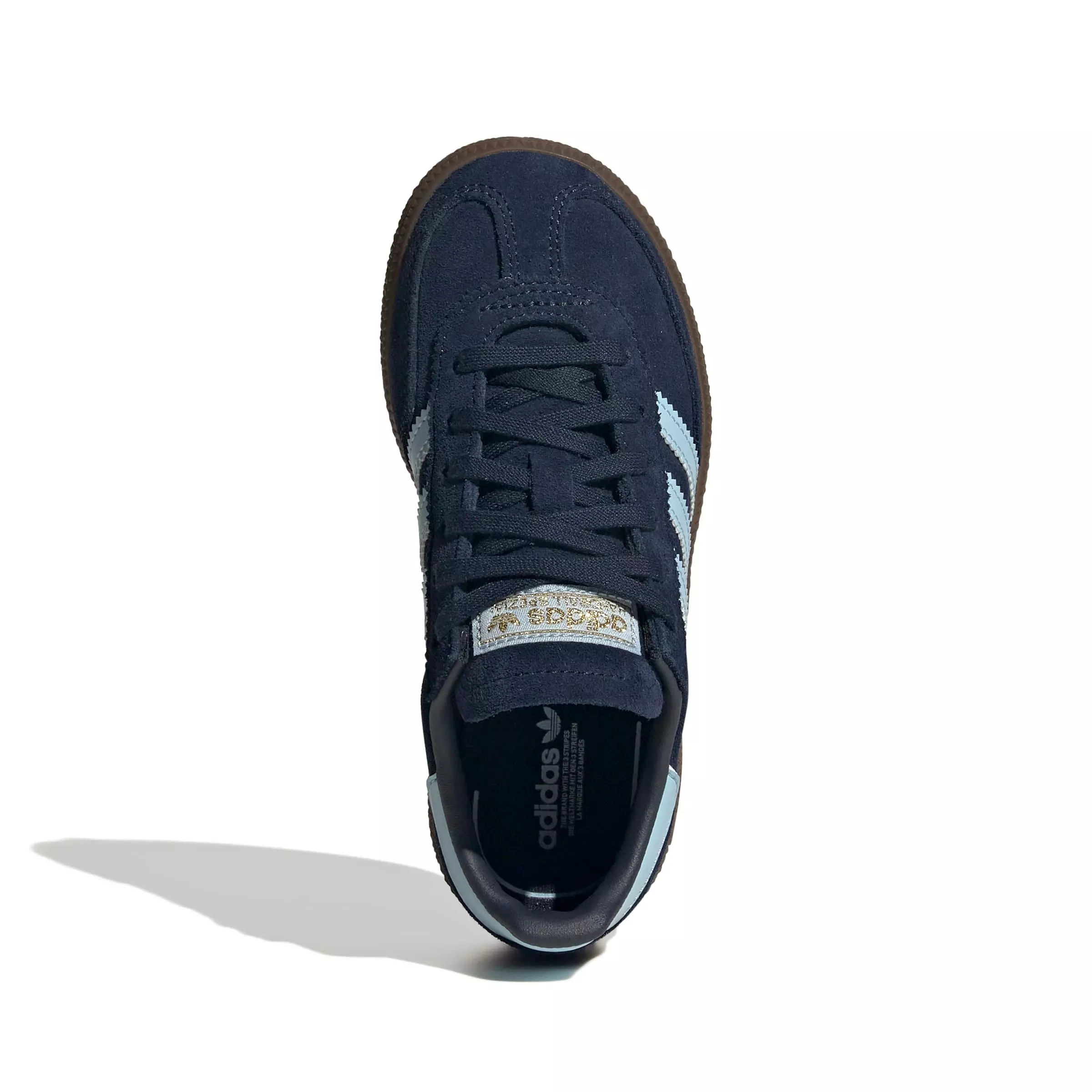 adidas Originals Handball Spezial "Collegiate Navy/Clear Sky/Gum 5" Preschool Boys' Shoe - NAVY/SKY/GUM
