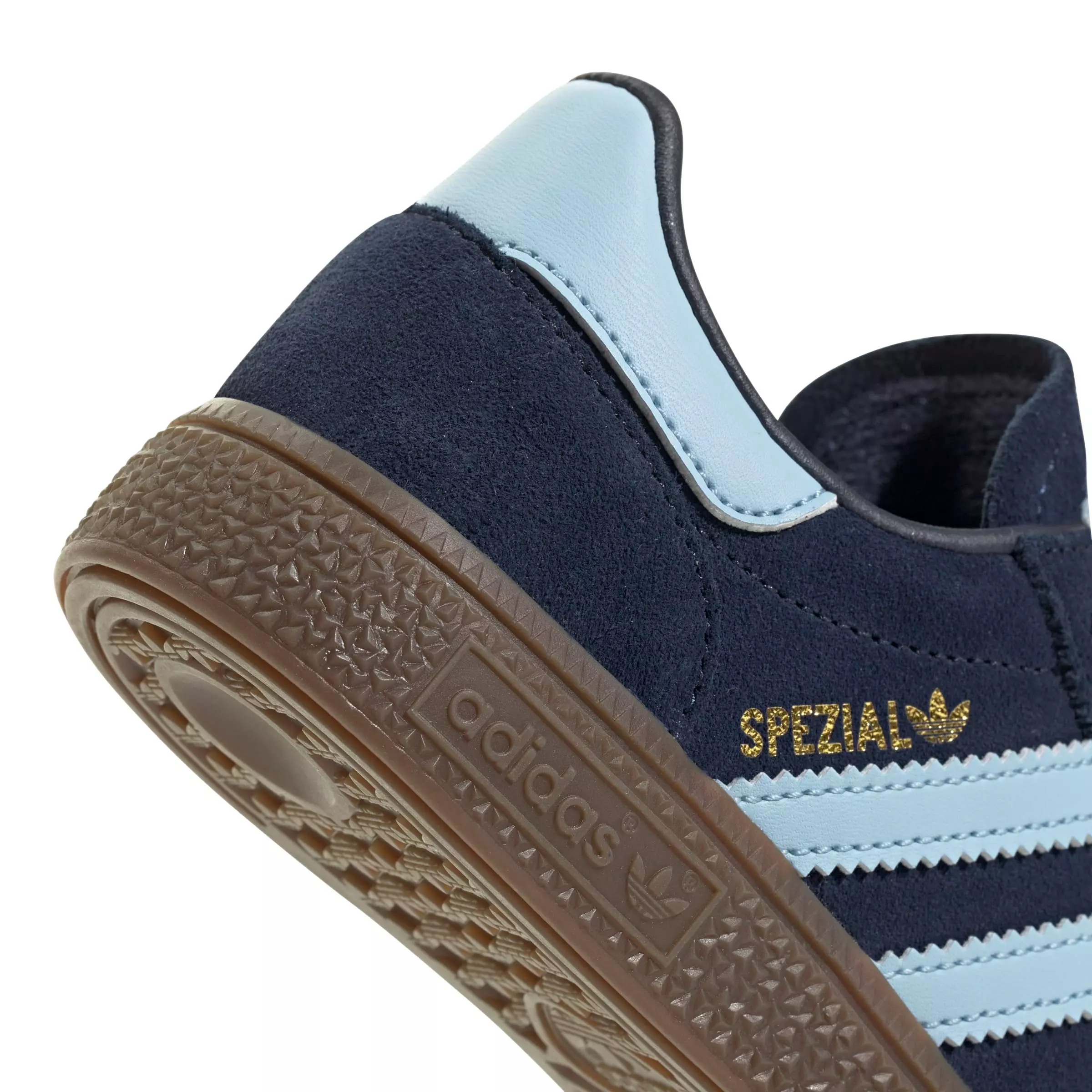 adidas Originals Handball Spezial "Collegiate Navy/Clear Sky/Gum 5" Preschool Boys' Shoe - NAVY/SKY/GUM