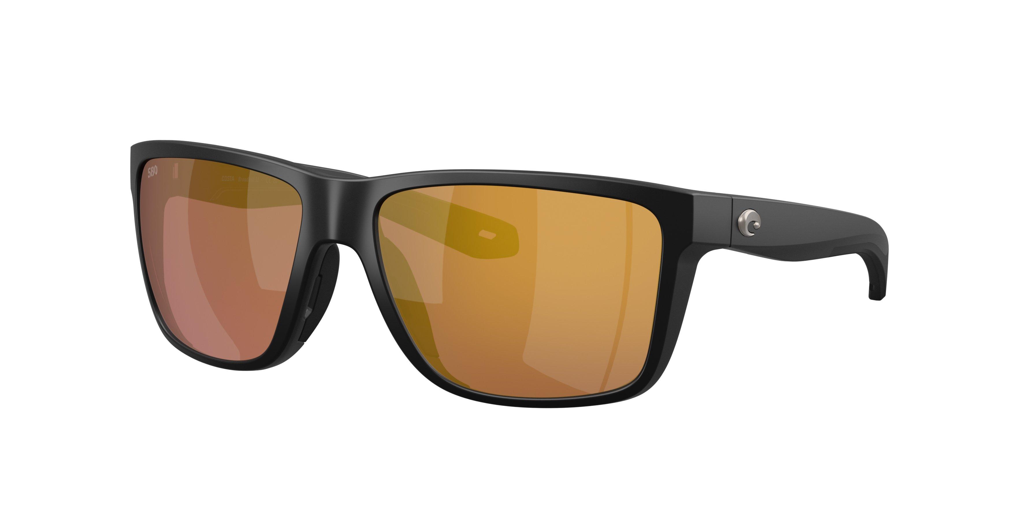 Costa Del Mar Broadbill II Gold Mirror 580G Polarized Sunglasses - Matte Black - BLACK/GOLD Thumbnail View 1