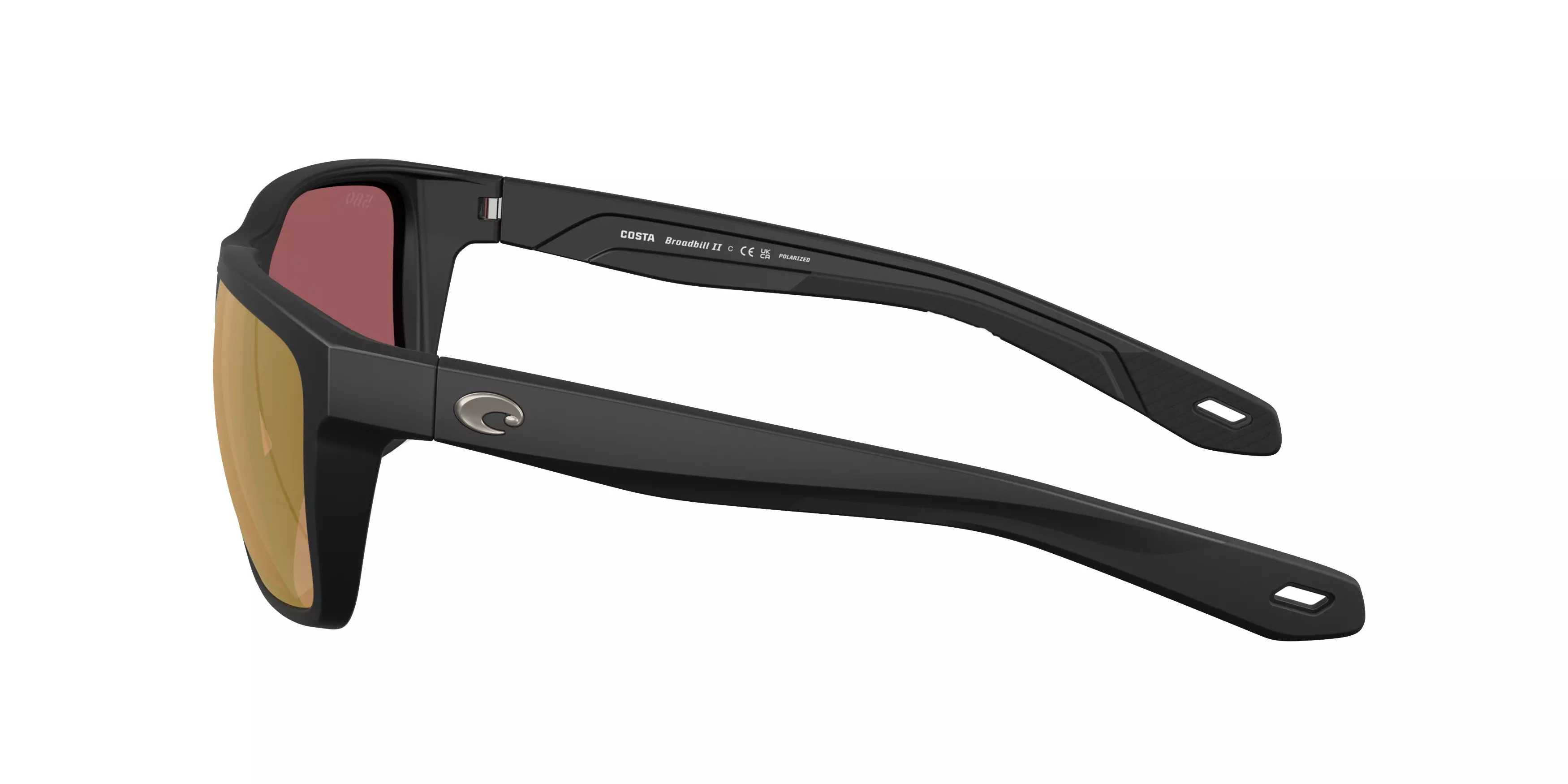 Costa Del Mar Broadbill II Gold Mirror 580G Polarized Sunglasses - Matte Black - BLACK/GOLD
