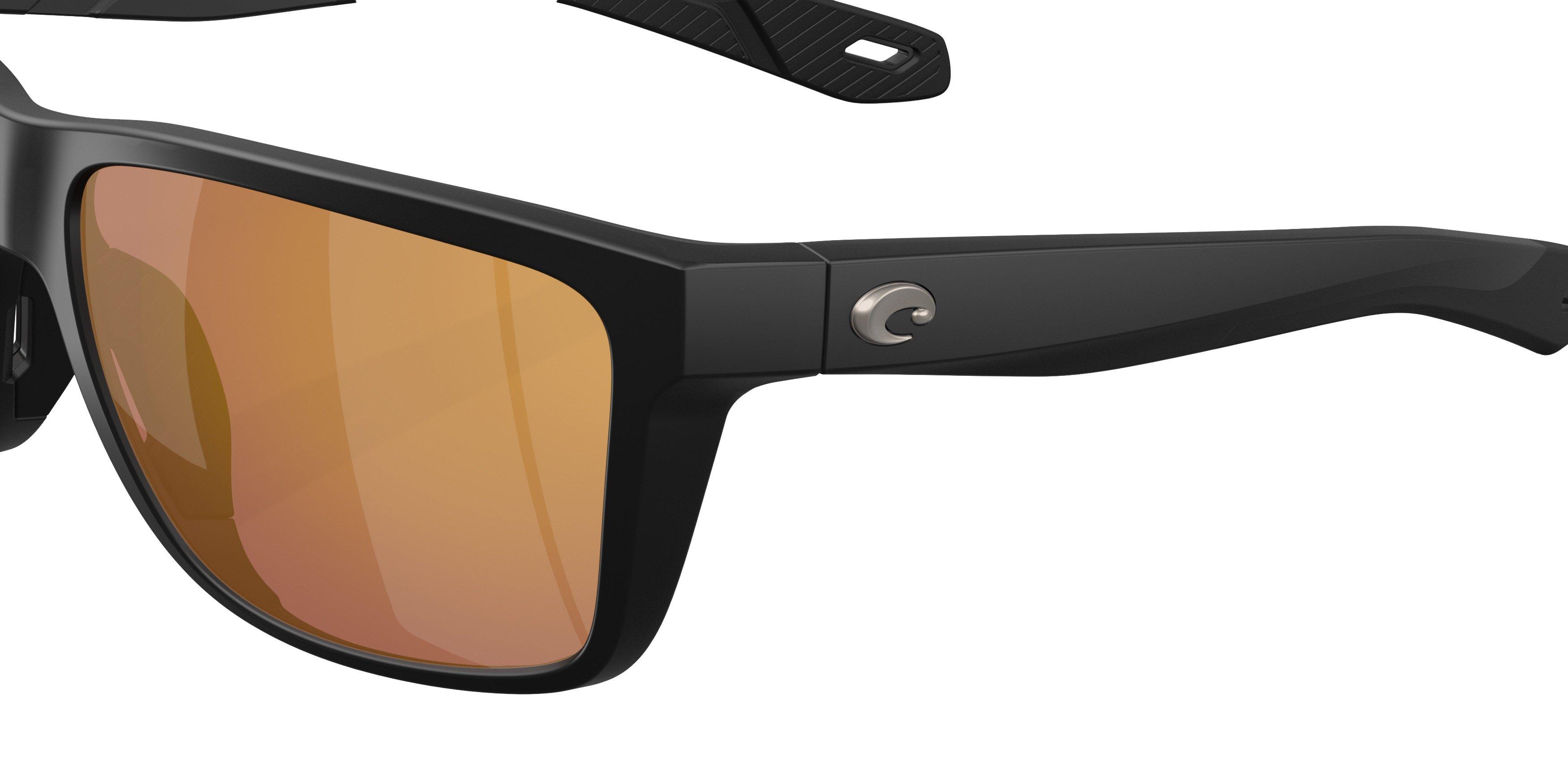 Costa Del Mar Broadbill II Gold Mirror 580G Polarized Sunglasses - Matte Black - BLACK/GOLD Thumbnail View 5