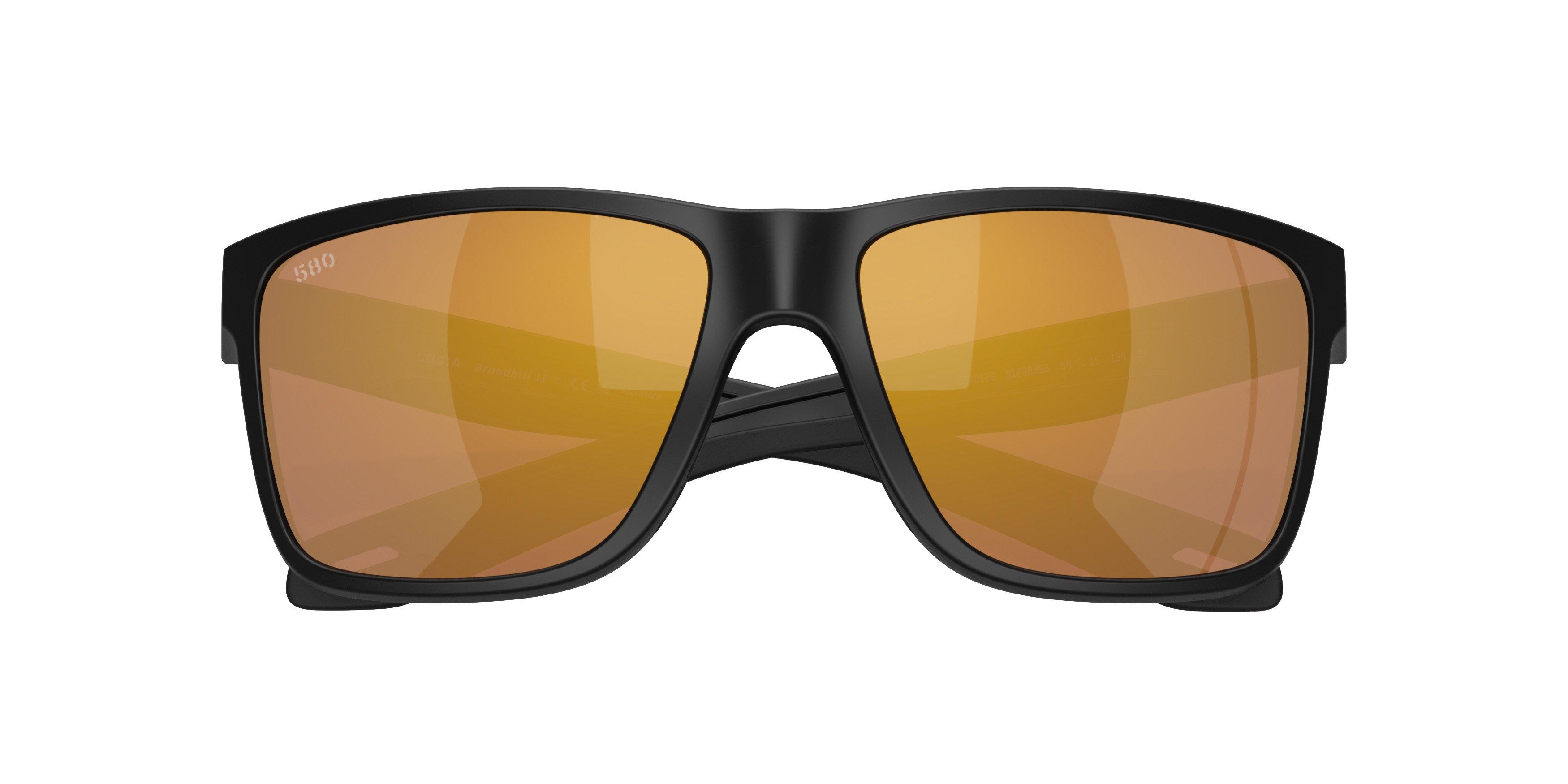 Costa Del Mar Broadbill II Gold Mirror 580G Polarized Sunglasses - Matte Black - BLACK/GOLD Thumbnail View 7
