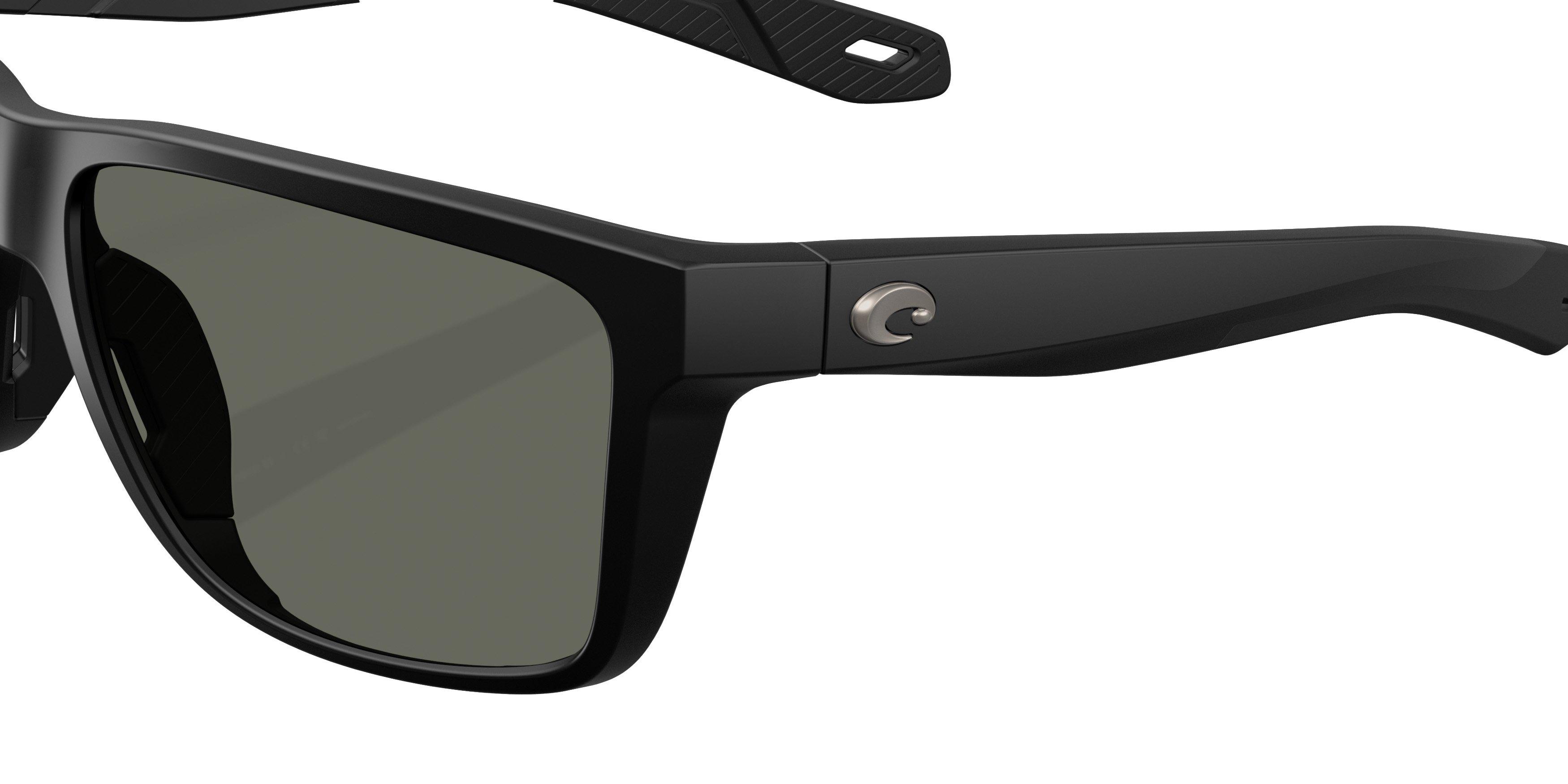 Costa Del Mar Broadbill II Grey 580G Polarized Sunglasses - Matte Black - BLACK/GREY Thumbnail View 5