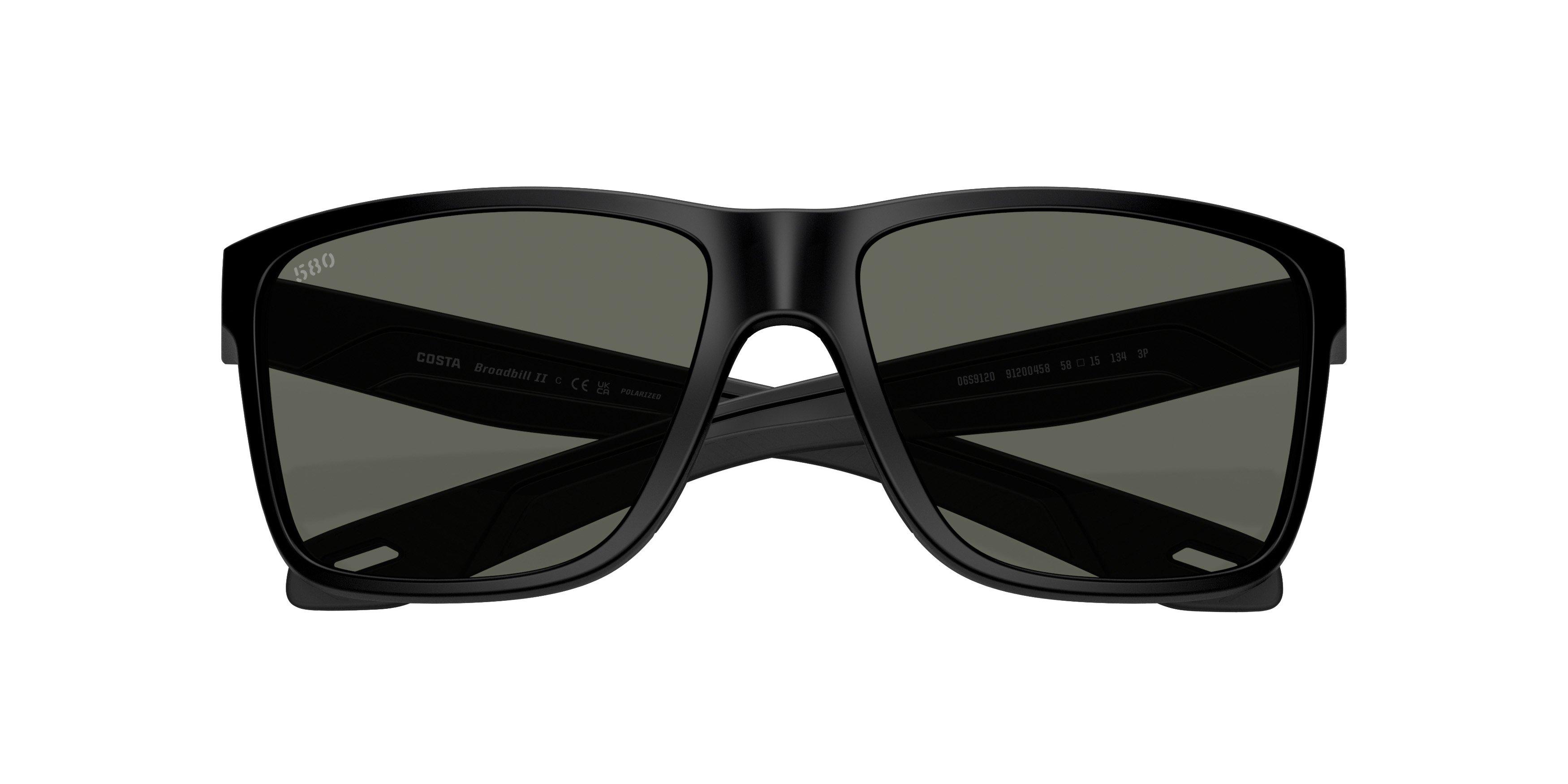 Costa Del Mar Broadbill II Grey 580G Polarized Sunglasses - Matte Black - BLACK/GREY Thumbnail View 7