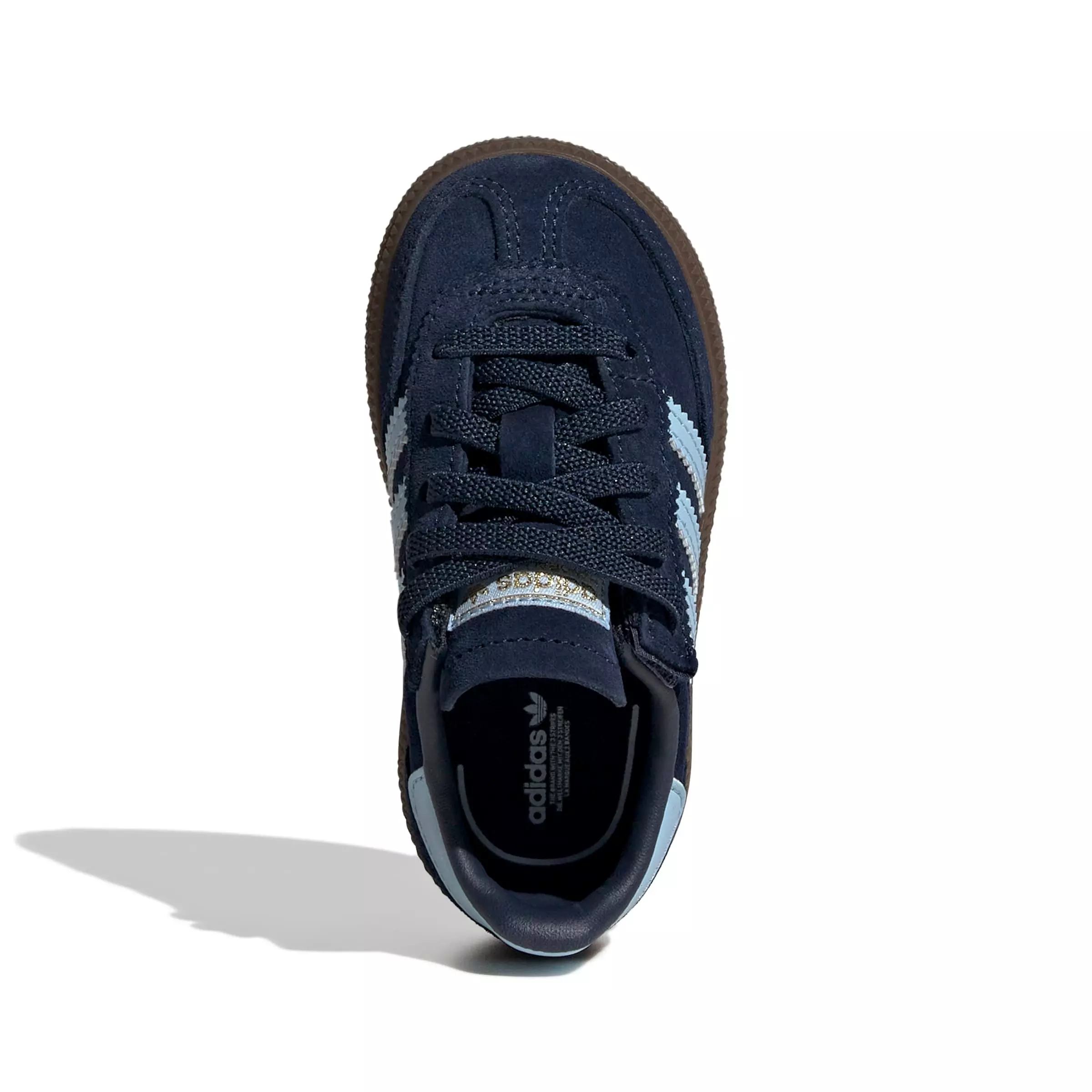 adidas Originals Handball Spezial Comfort Closure "Collegiate Navy/Sky/Gum 5" Infant Boys' Shoe - NAVY/SKY/GUM
