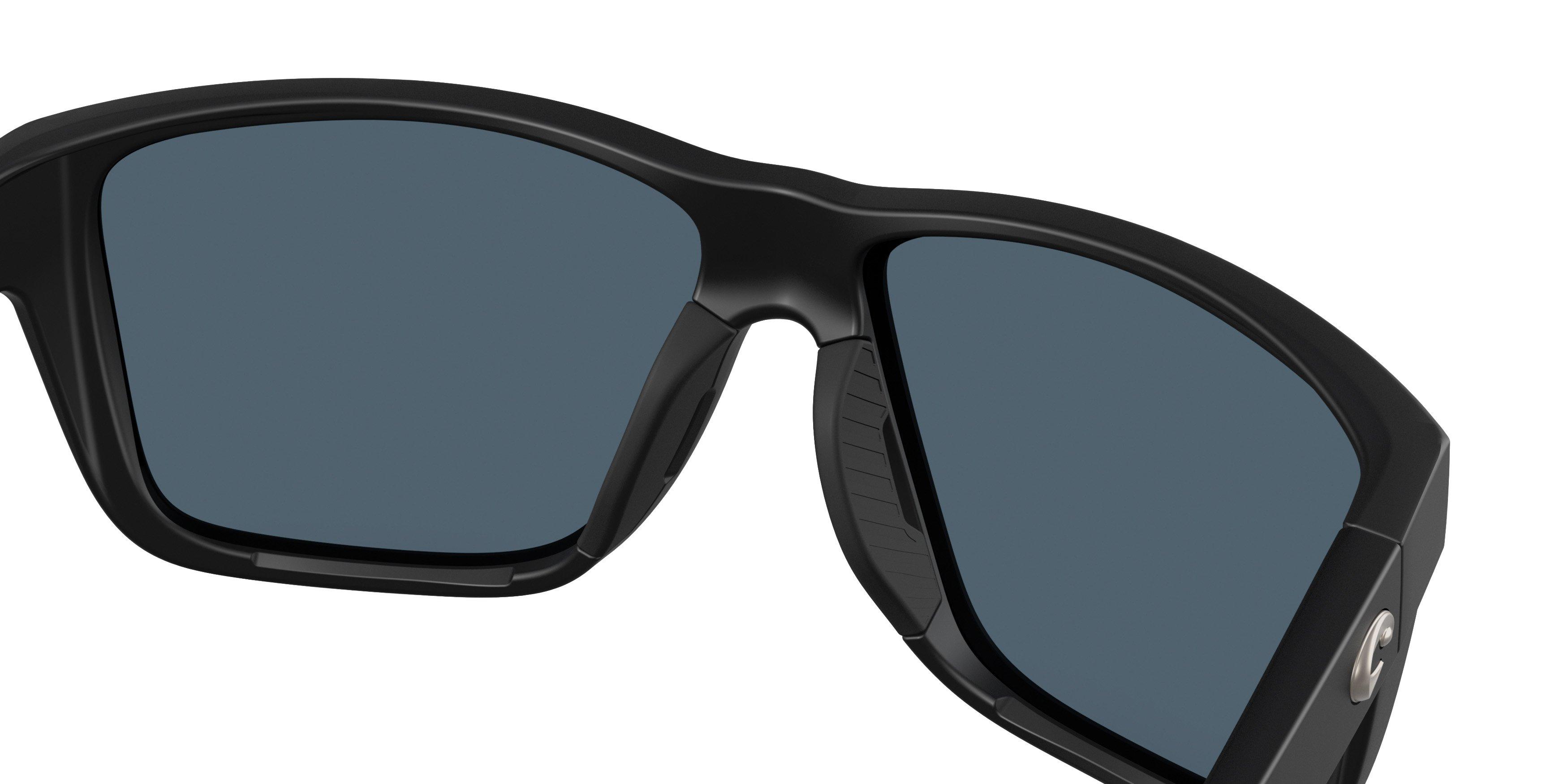 Costa Del Mar Broadbill II Grey 580P Polarized Sunglasses - Matte Black - BLACK/GREY Thumbnail View 6