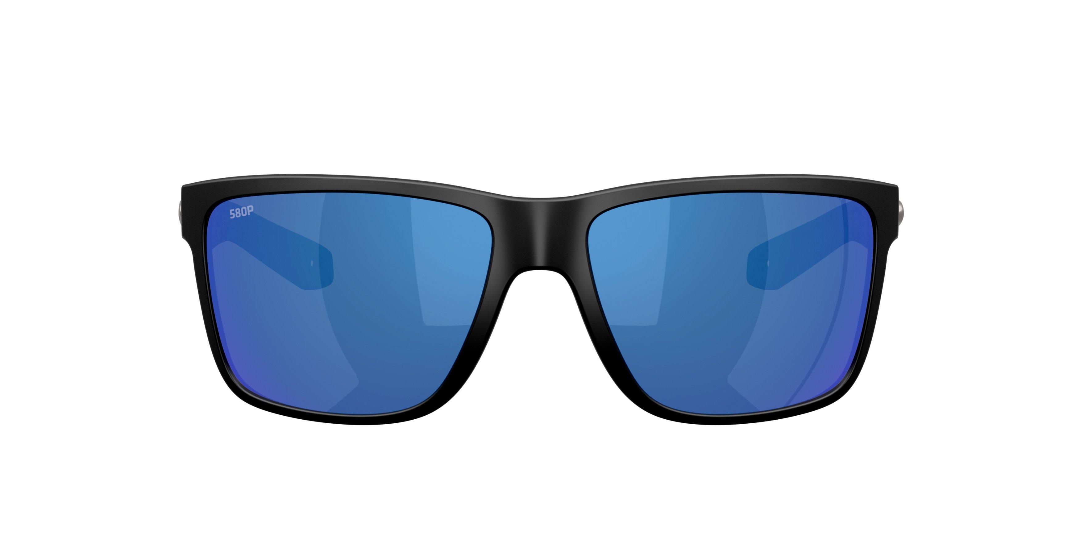 Costa Del Mar Broadbill II Blue Mirror 580P Polarized Sunglasses - Matte Black - BLACK/BLUE Thumbnail View 2