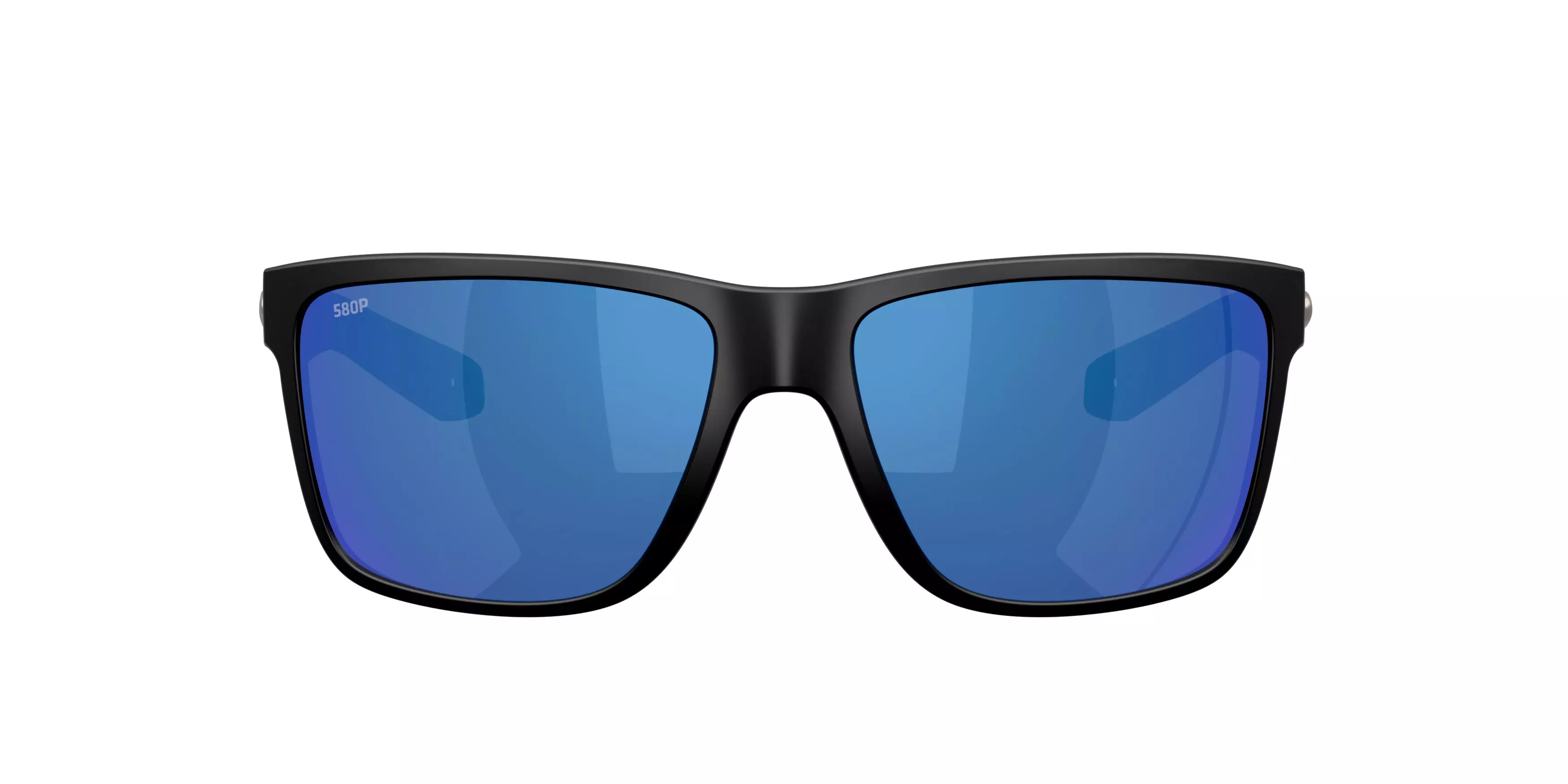 Costa Del Mar Broadbill II Blue Mirror 580P Polarized Sunglasses - Matte Black - BLACK/BLUE