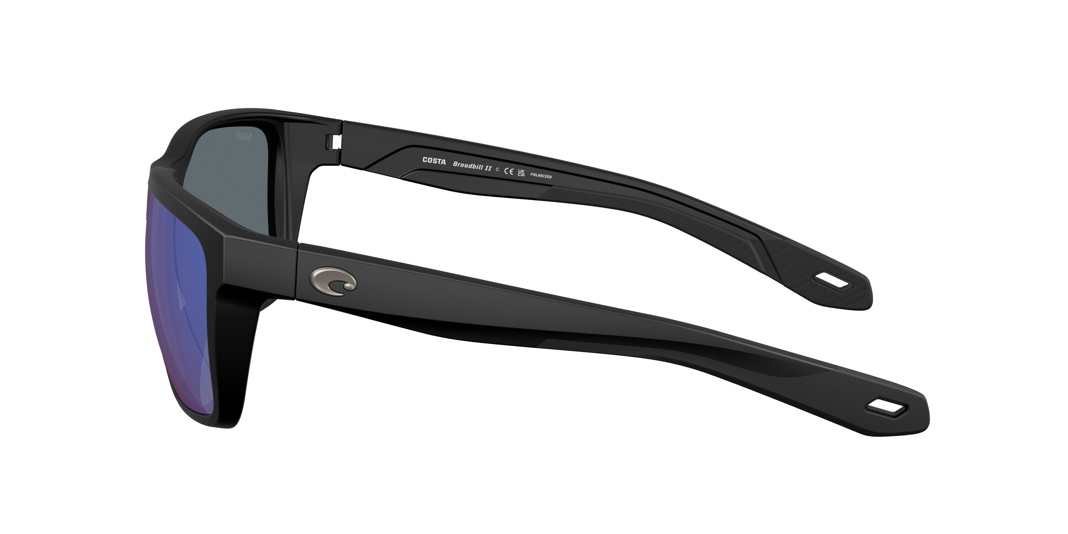 Costa Del Mar Broadbill II Blue Mirror 580P Polarized Sunglasses - Matte Black - BLACK/BLUE Thumbnail View 4