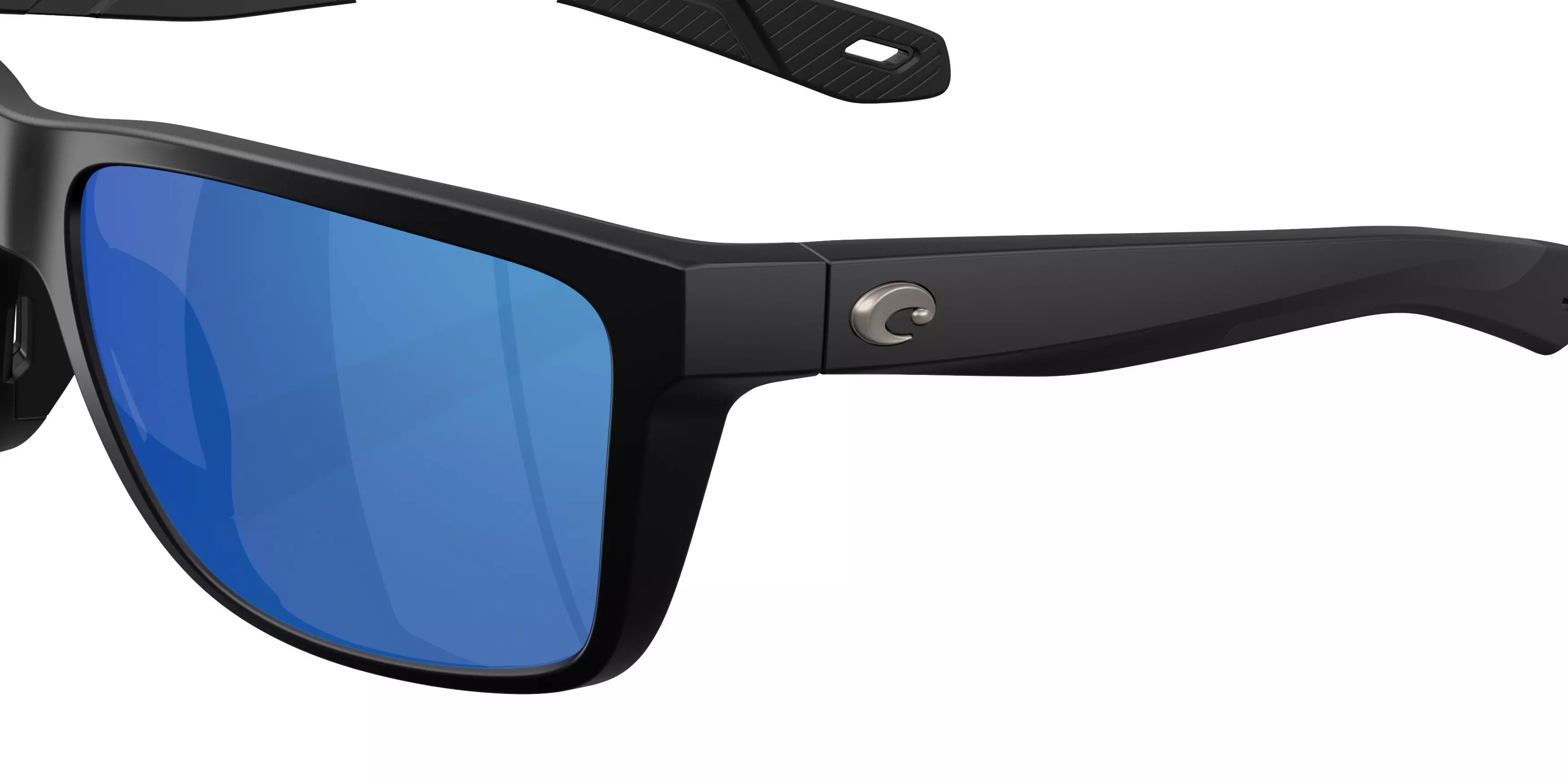 Costa Del Mar Broadbill II Blue Mirror 580P Polarized Sunglasses - Matte Black - BLACK/BLUE
