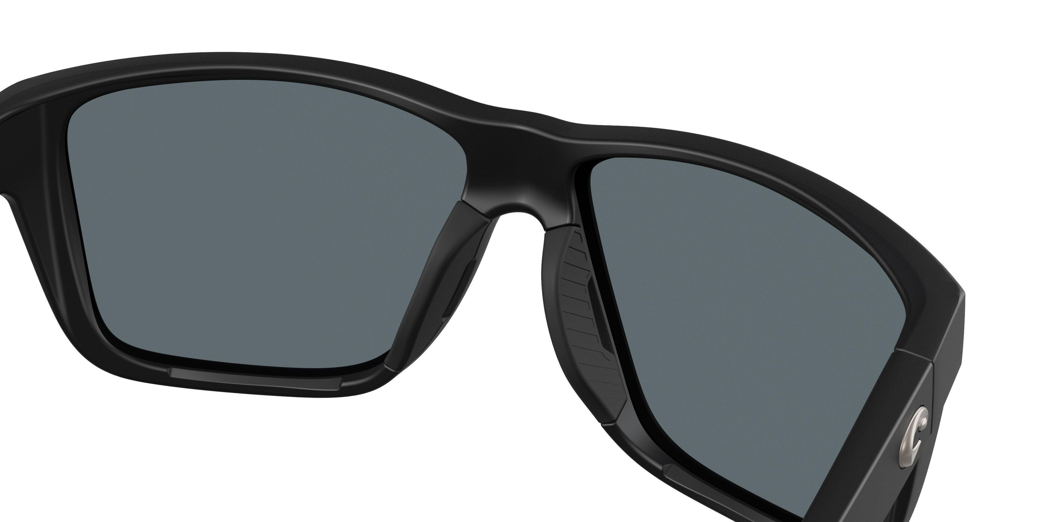 Costa Del Mar Broadbill II Blue Mirror 580P Polarized Sunglasses - Matte Black - BLACK/BLUE Thumbnail View 6