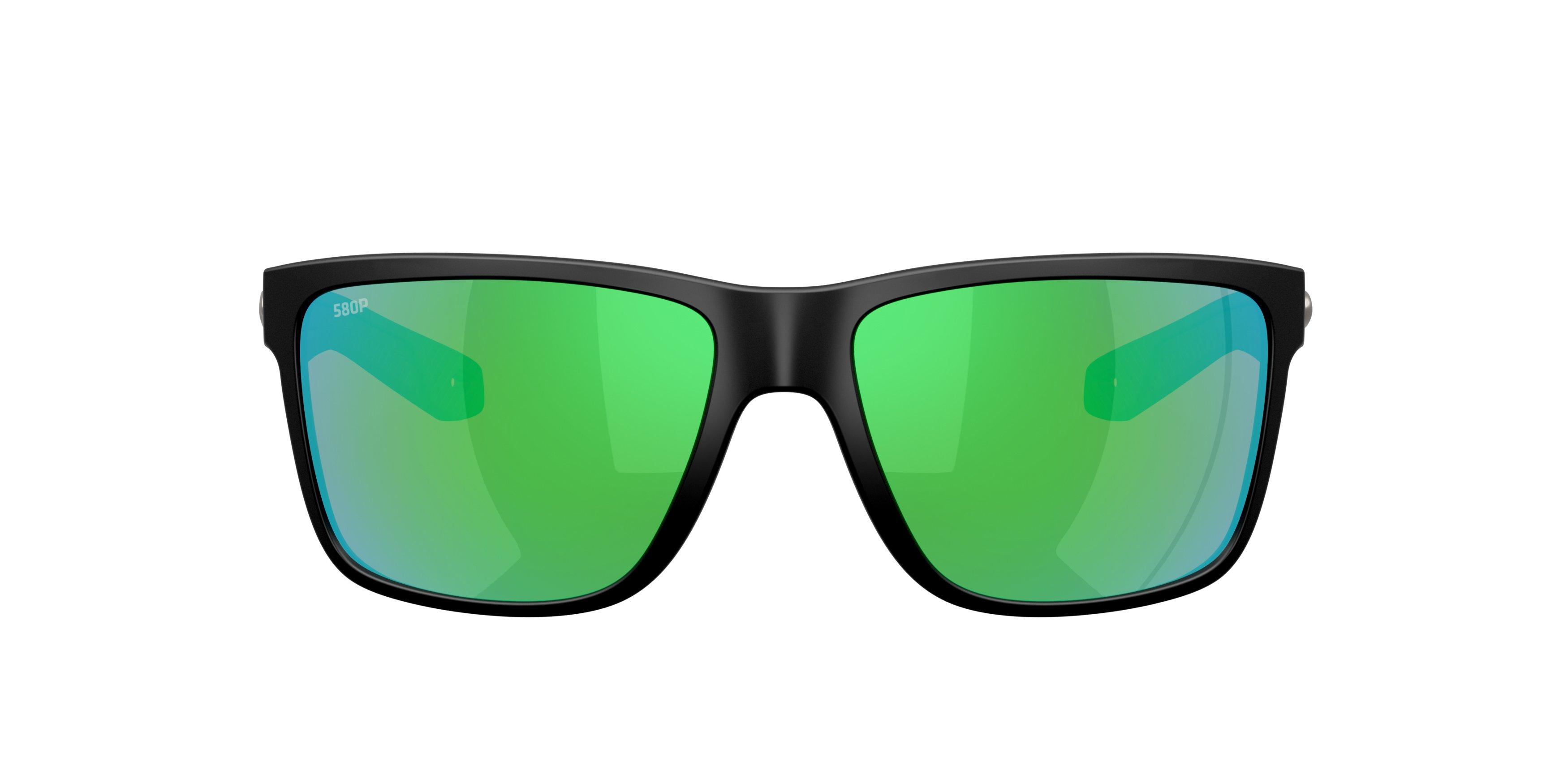 Costa Del Mar Broadbill II Green Mirror 580P Polarized Sunglasses - Matte Black - BLACK/GREEN Thumbnail View 2