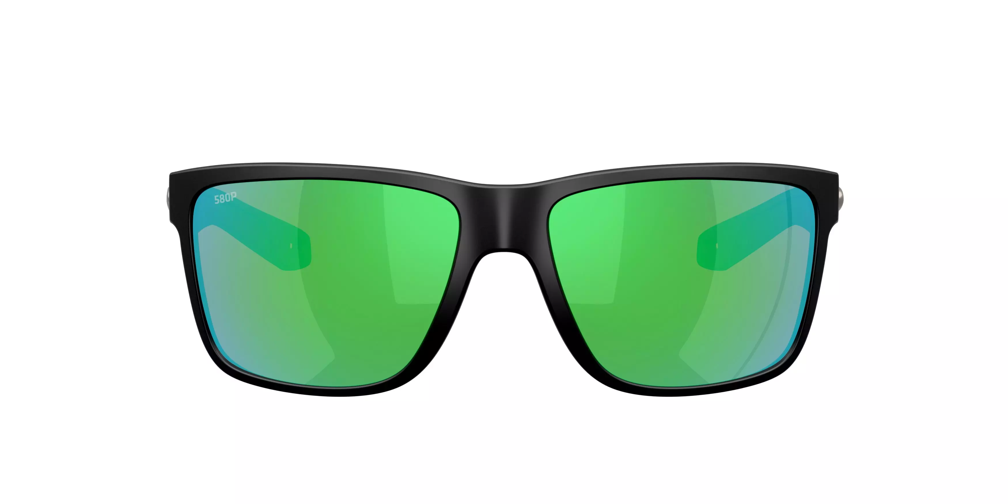 Costa Del Mar Broadbill II Green Mirror 580P Polarized Sunglasses - Matte Black - BLACK/GREEN