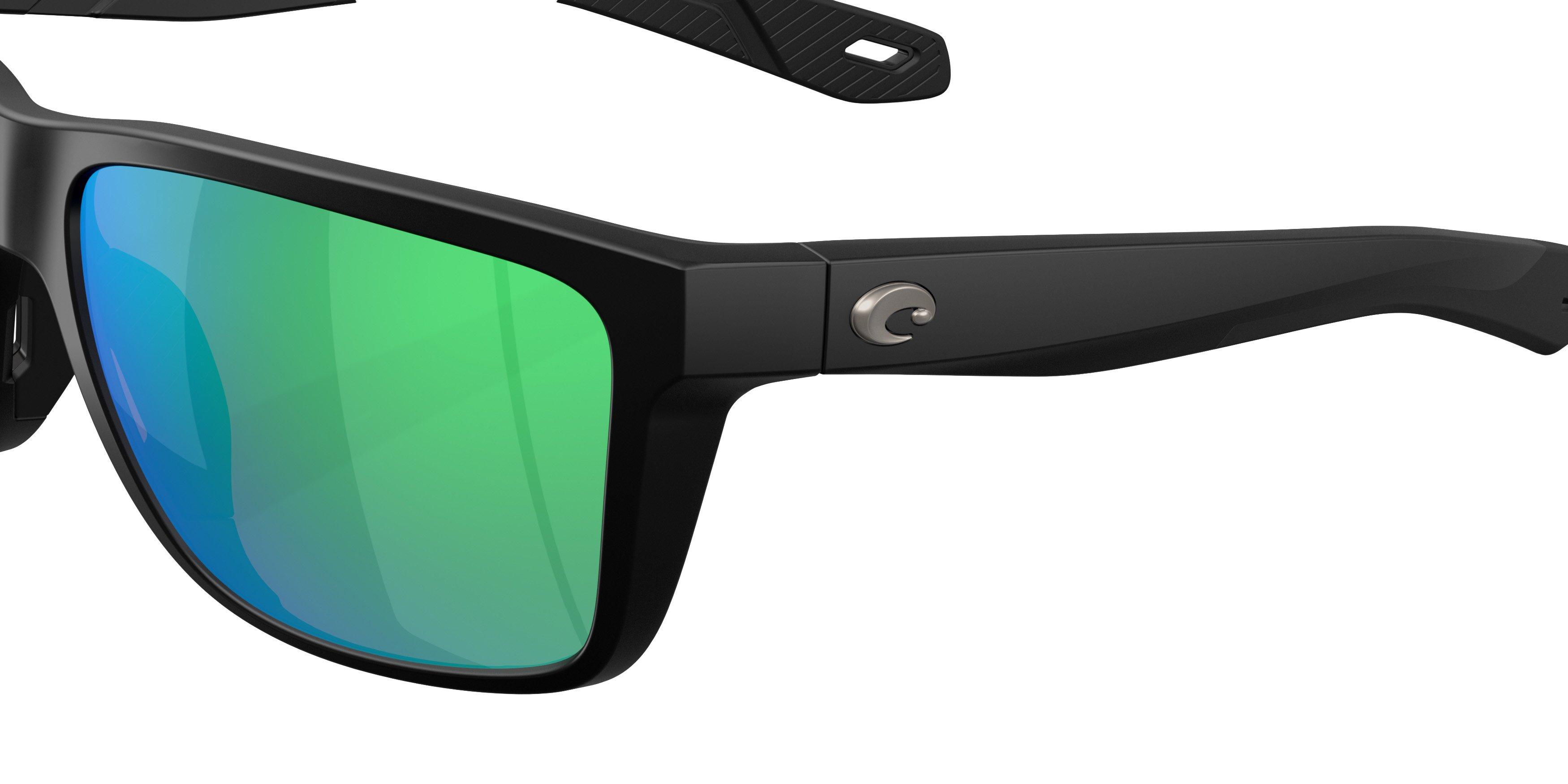 Costa Del Mar Broadbill II Green Mirror 580P Polarized Sunglasses - Matte Black - BLACK/GREEN Thumbnail View 5
