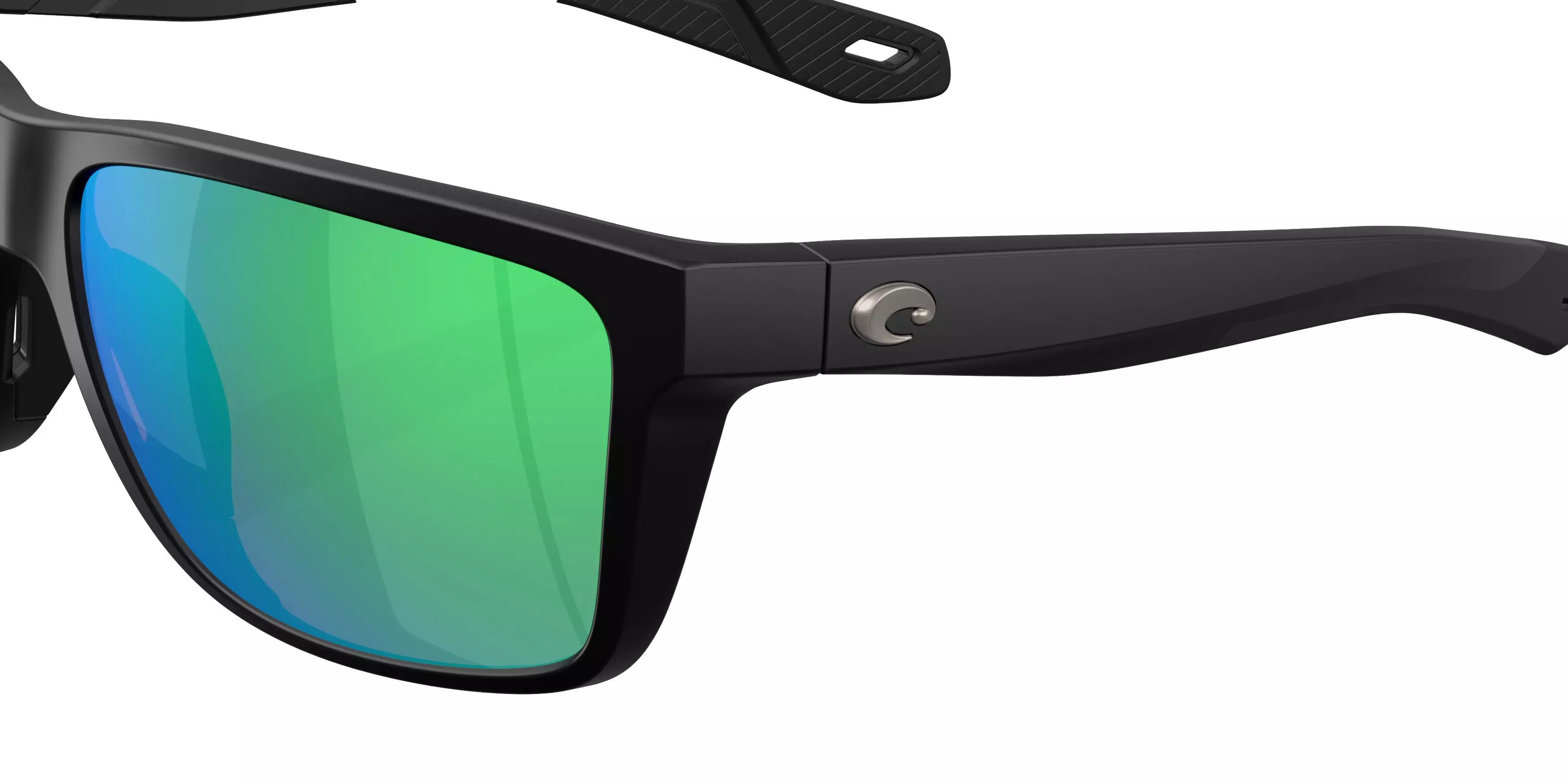 Costa Del Mar Broadbill II Green Mirror 580P Polarized Sunglasses - Matte Black - BLACK/GREEN