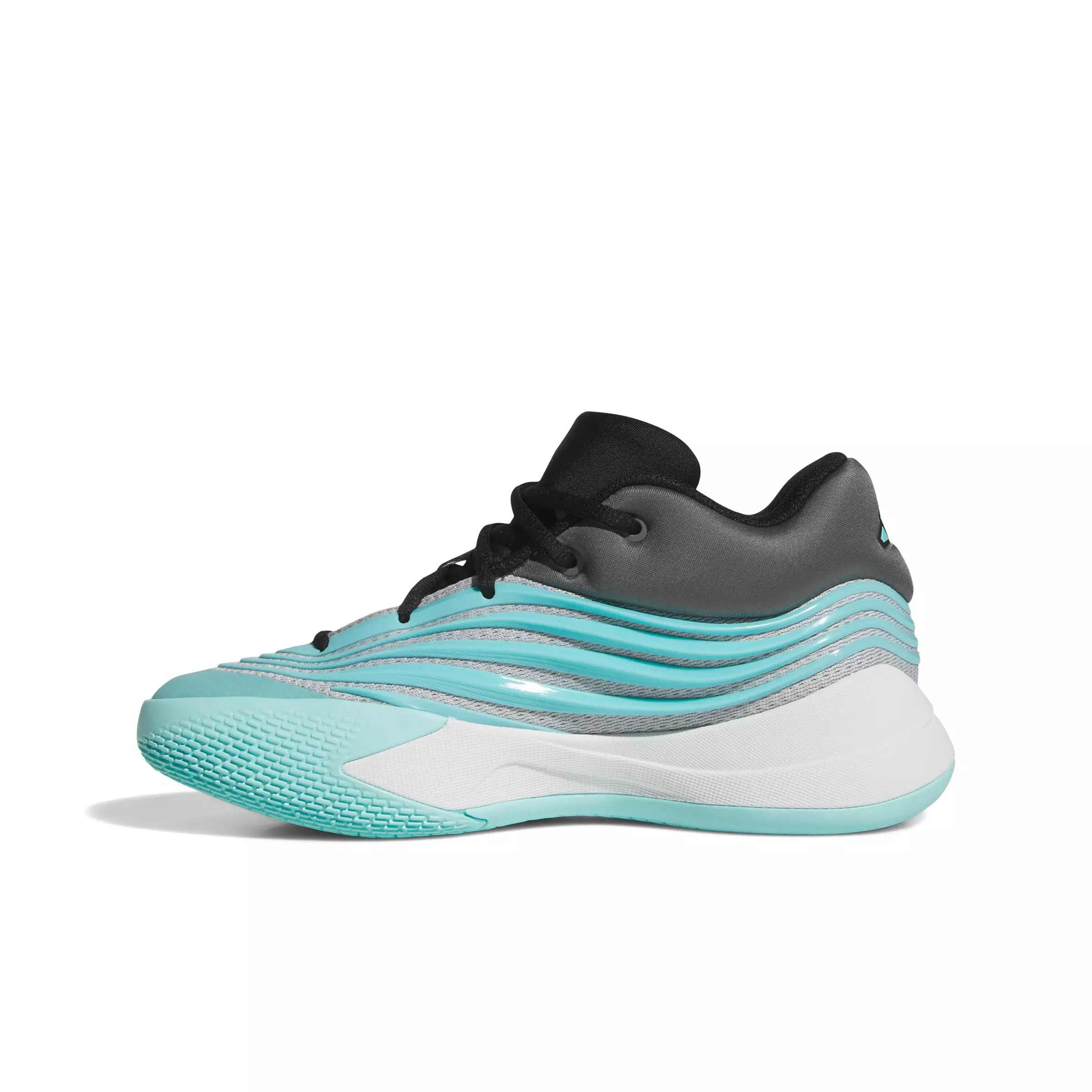 adidas Dame X "Flash Aqua/Core Black/Grey Two" Grade School Boys' Basketball Shoe - AQUA/BLACK/GREY