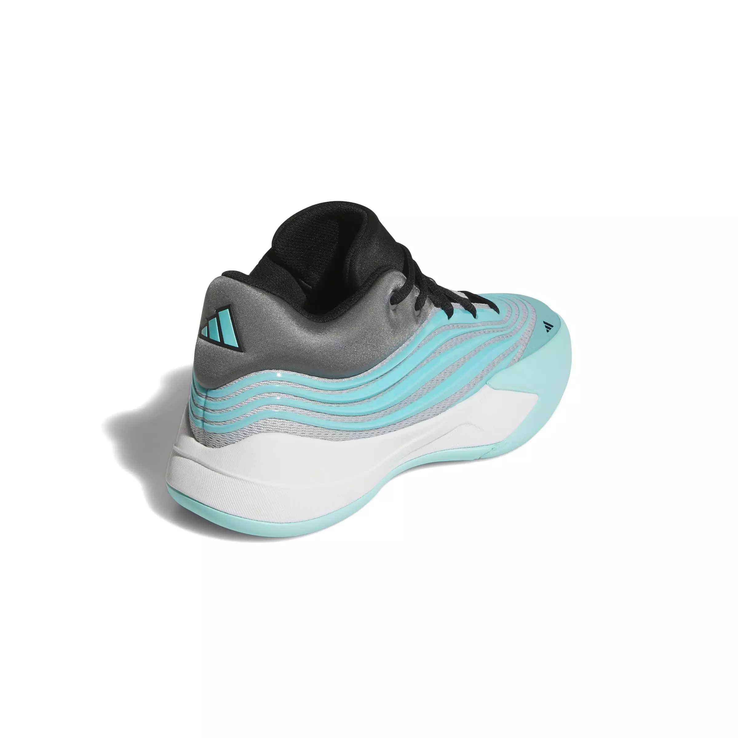 adidas Dame X "Flash Aqua/Core Black/Grey Two" Grade School Boys' Basketball Shoe - AQUA/BLACK/GREY