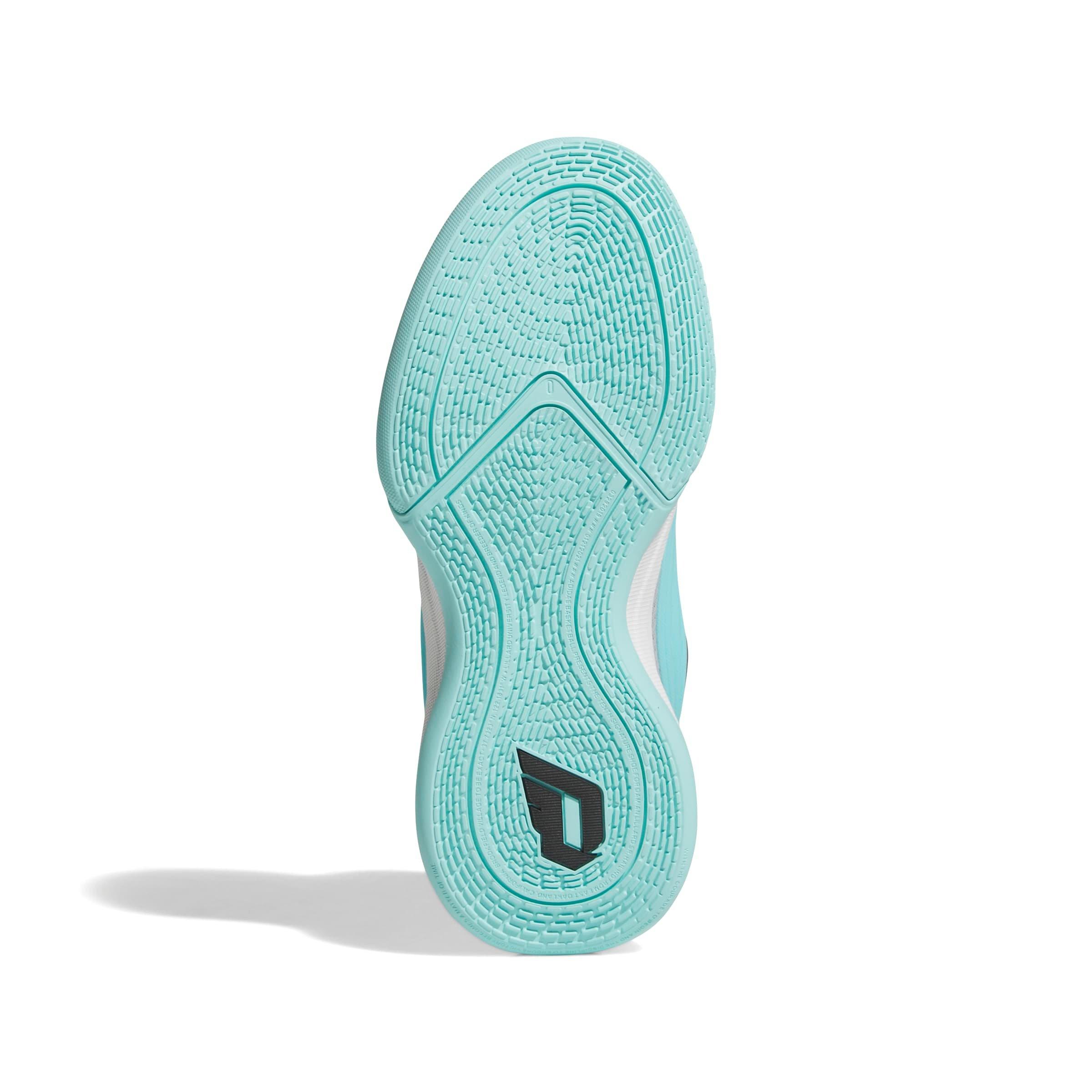 adidas Dame X "Flash Aqua/Core Black/Grey Two" Grade School Boys' Basketball Shoe - AQUA/BLACK/GREY Thumbnail View 6