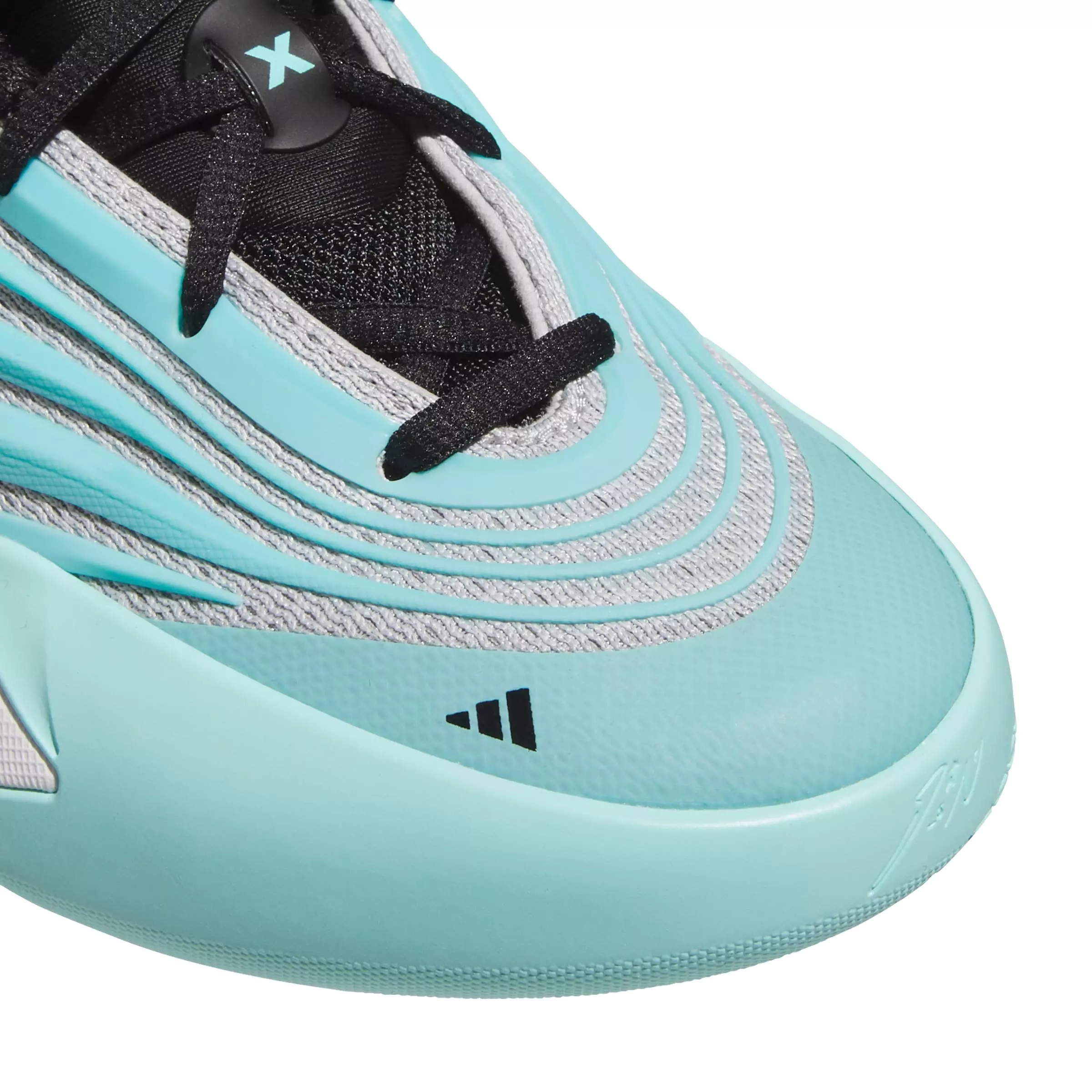 adidas Dame X "Flash Aqua/Core Black/Grey Two" Grade School Boys' Basketball Shoe - AQUA/BLACK/GREY