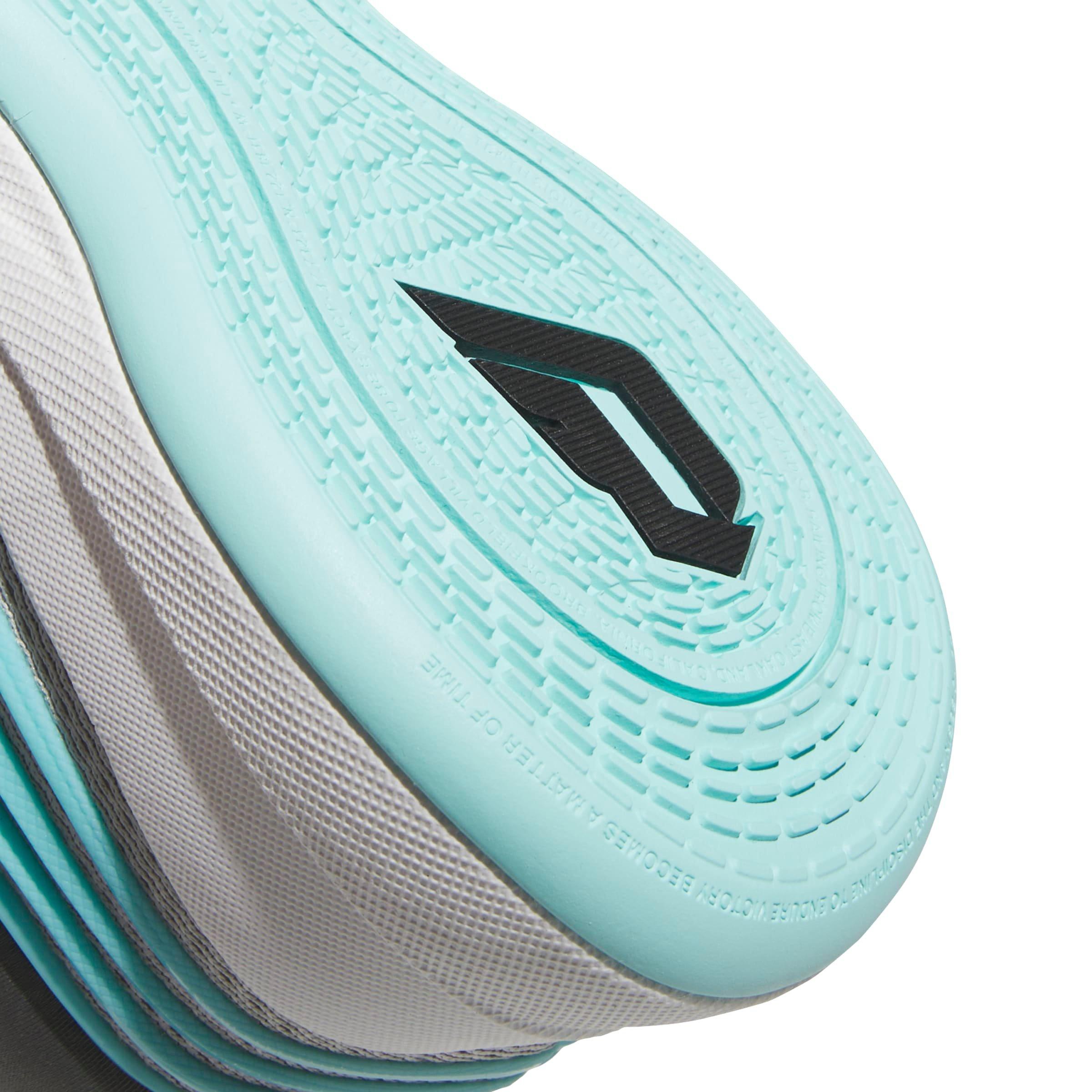 adidas Dame X "Flash Aqua/Core Black/Grey Two" Grade School Boys' Basketball Shoe - AQUA/BLACK/GREY Thumbnail View 8