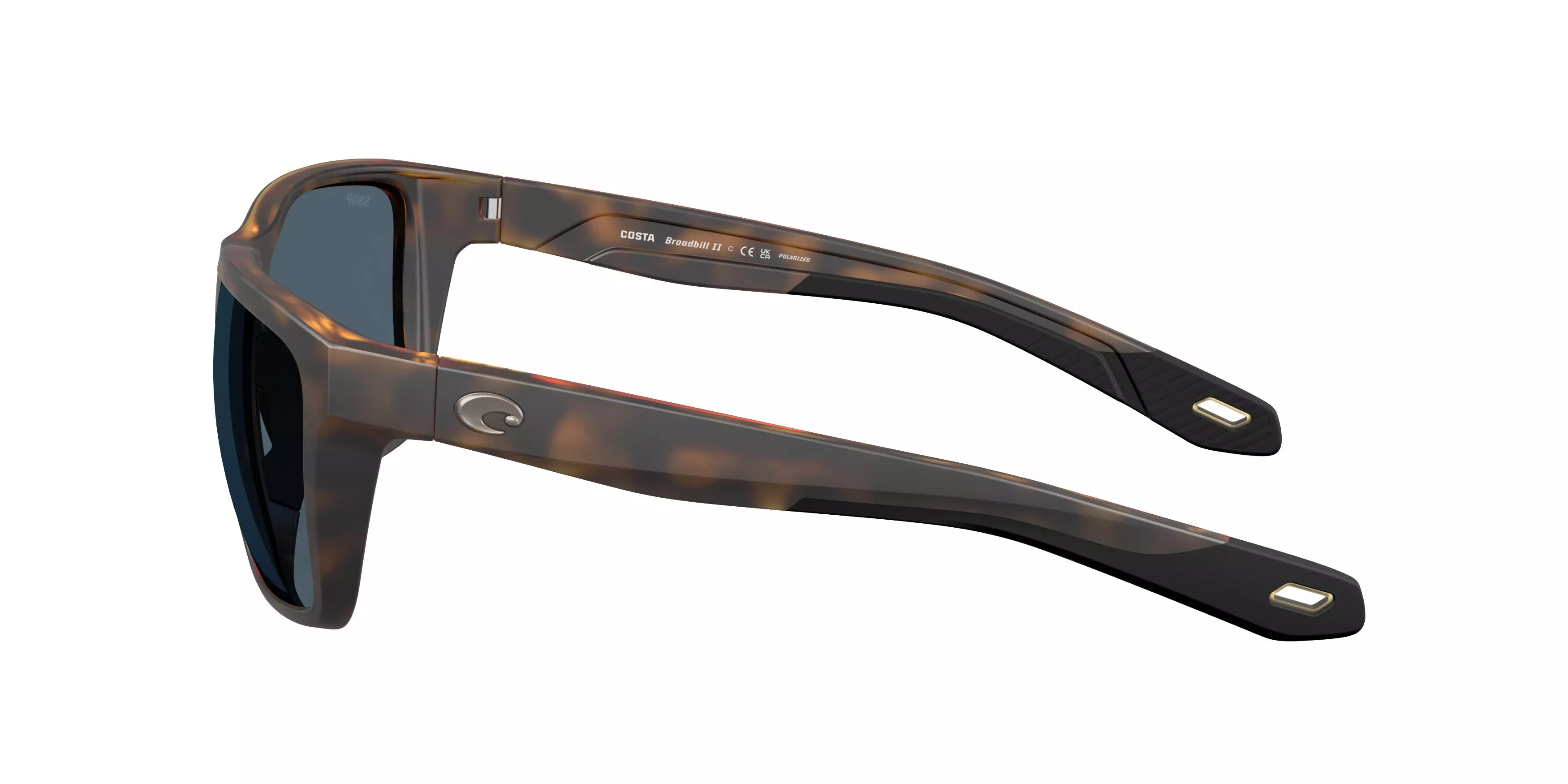 Costa Del Mar Broadbill II Grey 580P Polarized Sunglasses - Matte Tortoise - BROWN/GREY