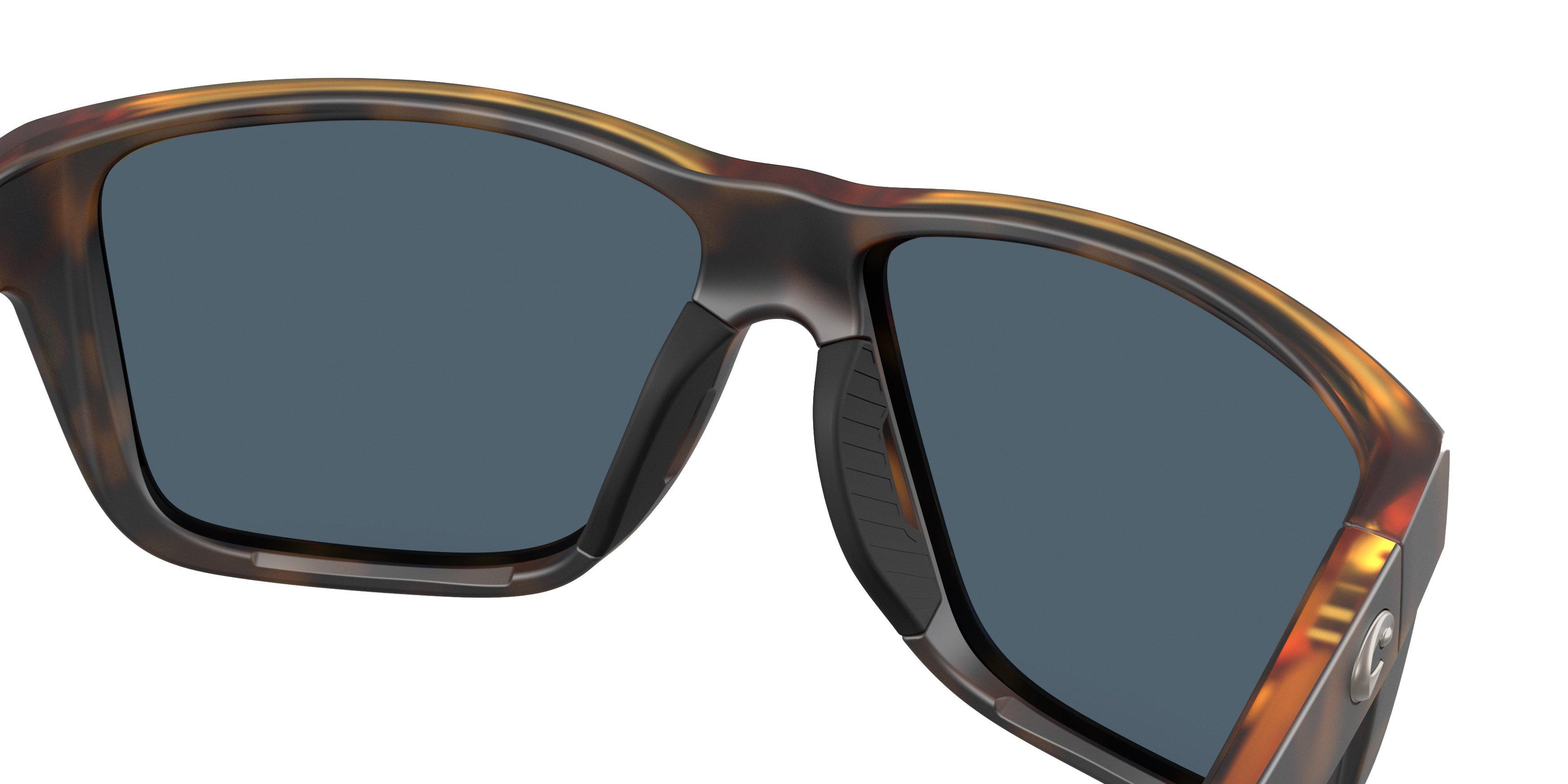 Costa Del Mar Broadbill II Grey 580P Polarized Sunglasses - Matte Tortoise - BROWN/GREY Thumbnail View 6