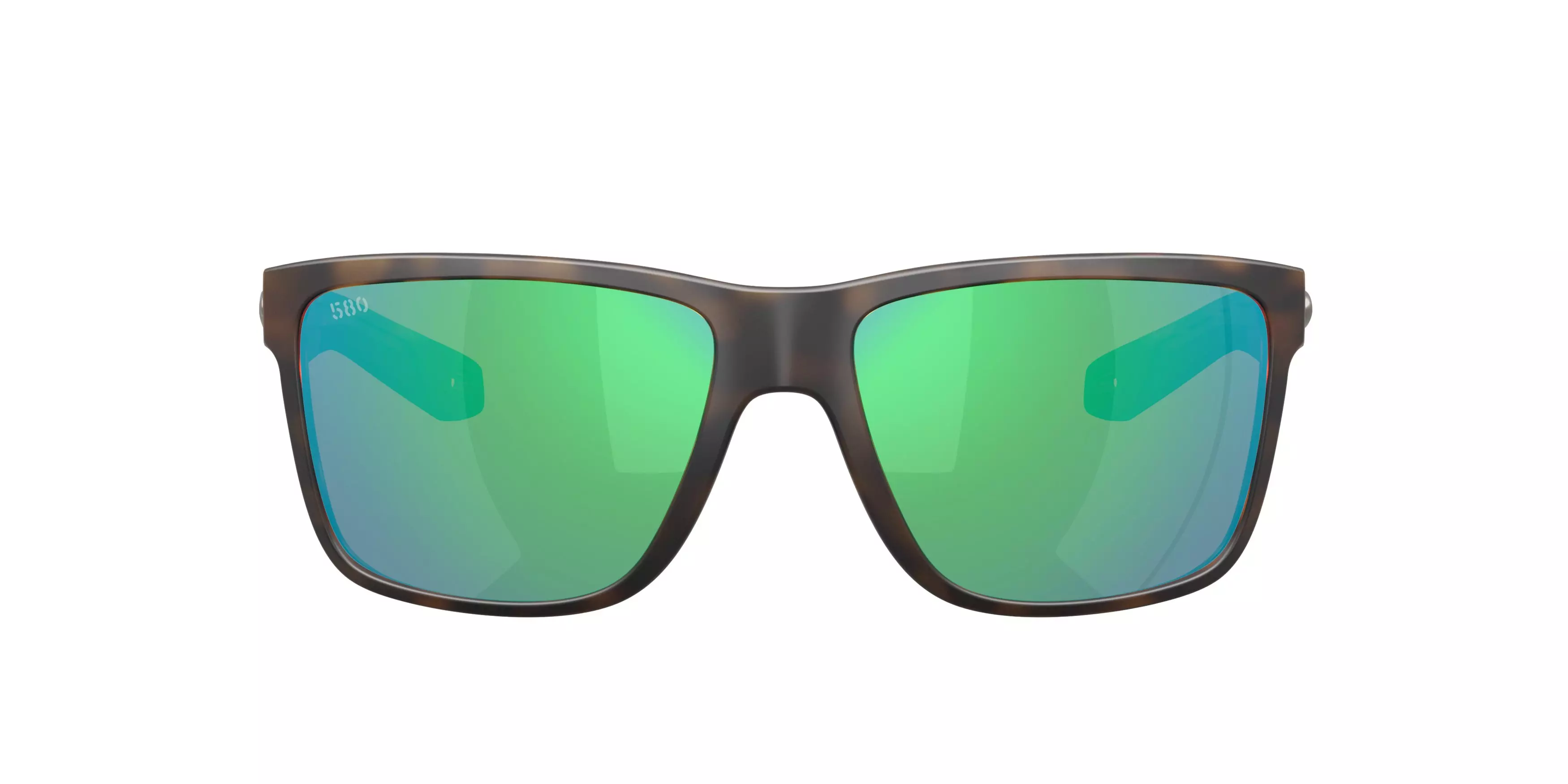 Costa Del Mar Broadbill II Green Mirror 580G Polarized Sunglasses - Matte Tortoise - BROWN/GREEN