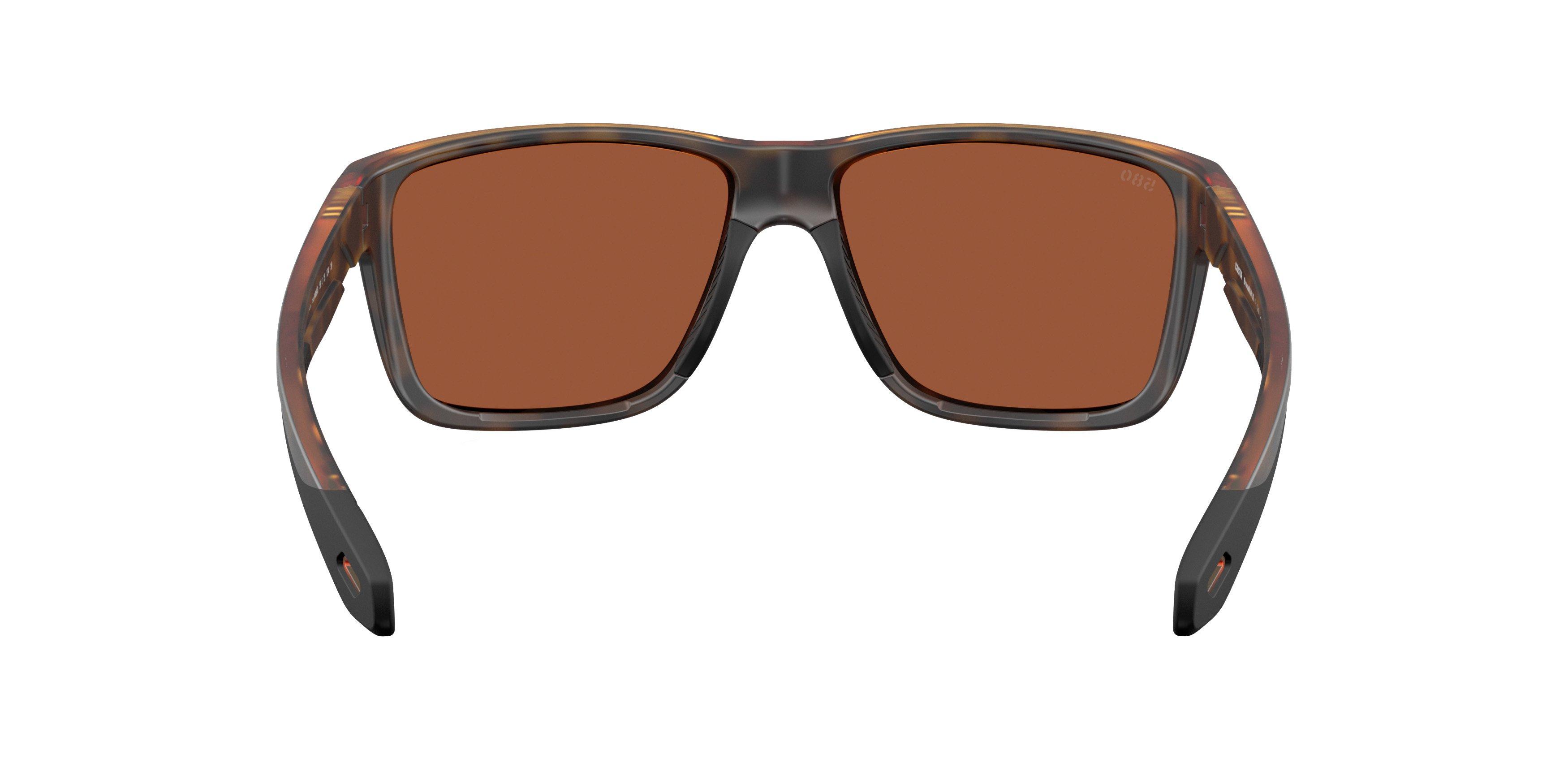 Costa Del Mar Broadbill II Green Mirror 580G Polarized Sunglasses - Matte Tortoise - BROWN/GREEN Thumbnail View 3