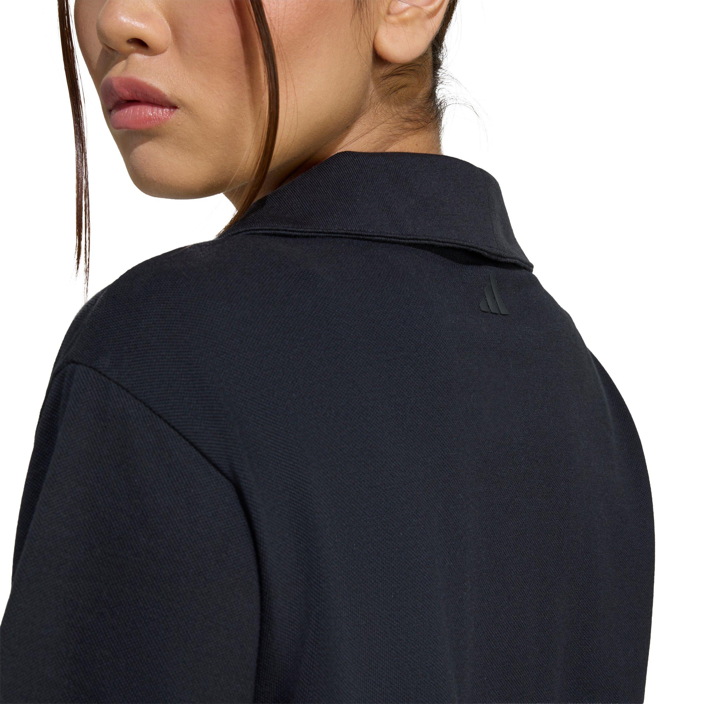 adidas Women's Seasonal Essentials Colorpop Polo with Embroidered Graphic - Black - BLACK Thumbnail View 4