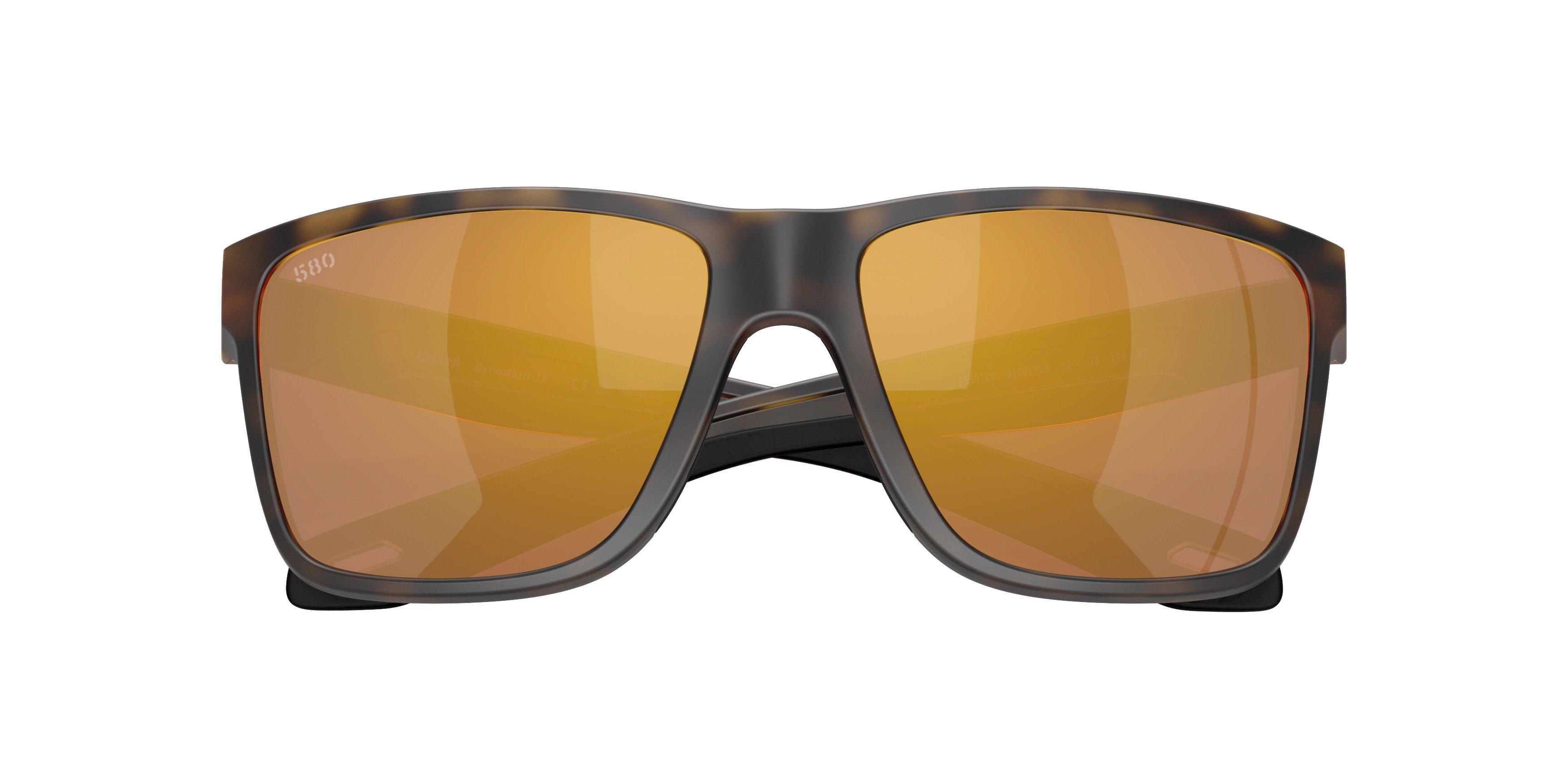 Costa Del Mar Broadbill II Gold Mirror 580G Polarized Sunglasses - Matte Tortoise - BROWN/GOLD Thumbnail View 7