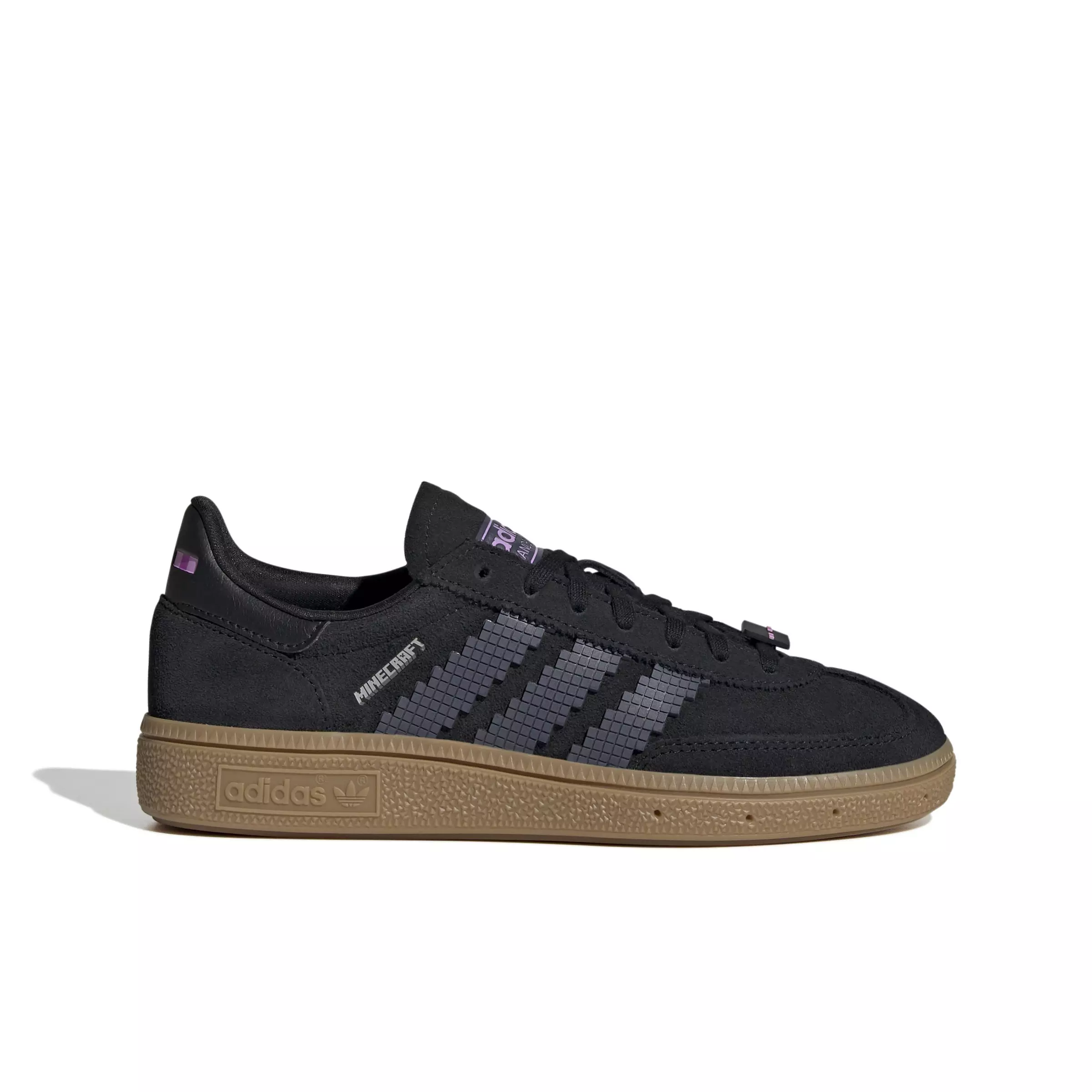 adidas Originals Handball Spezial x Minecraft "Core Black/Gum 4" Grade School Boys' Shoe - BLACK/GUM
