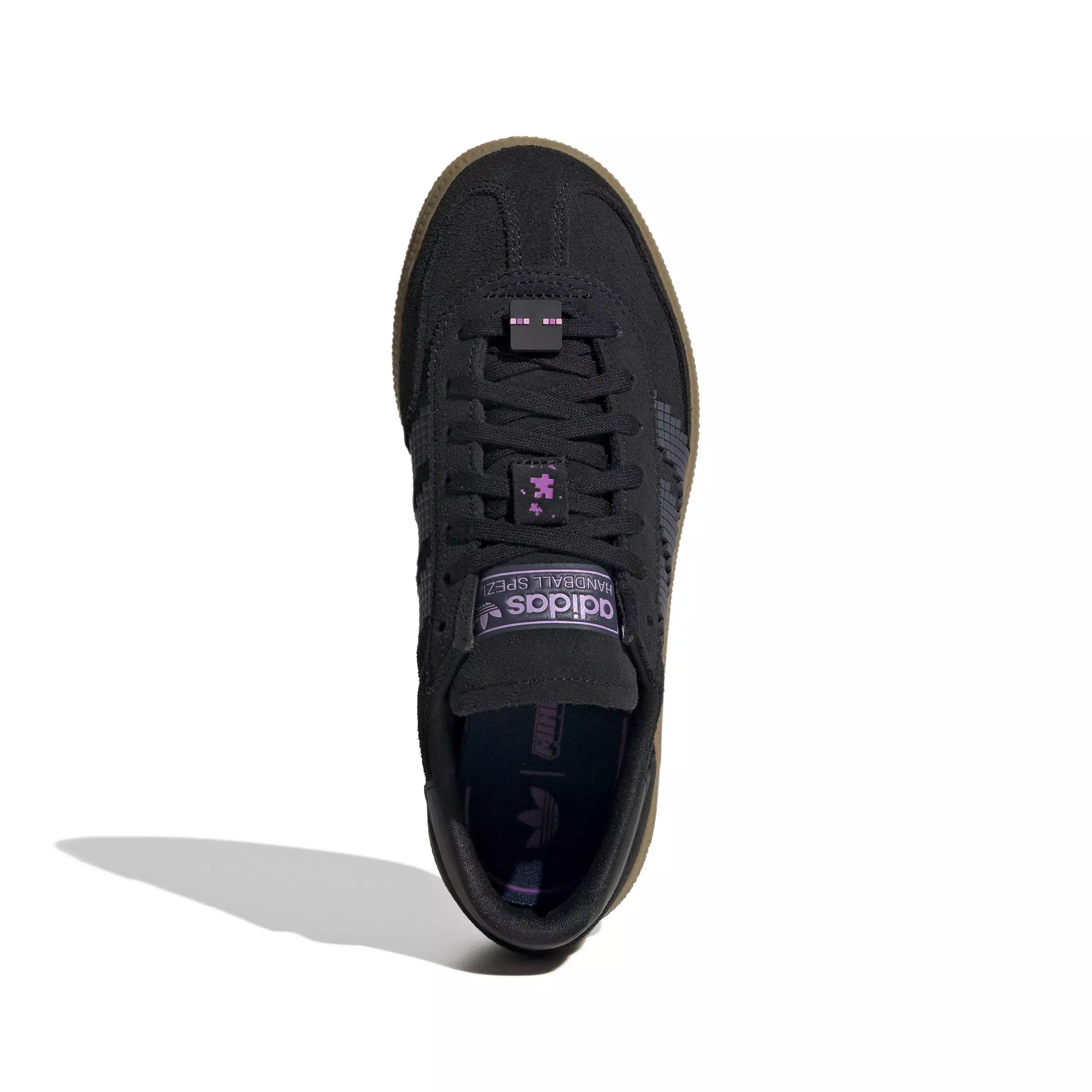 adidas Originals Handball Spezial x Minecraft "Core Black/Gum 4" Grade School Boys' Shoe - BLACK/GUM