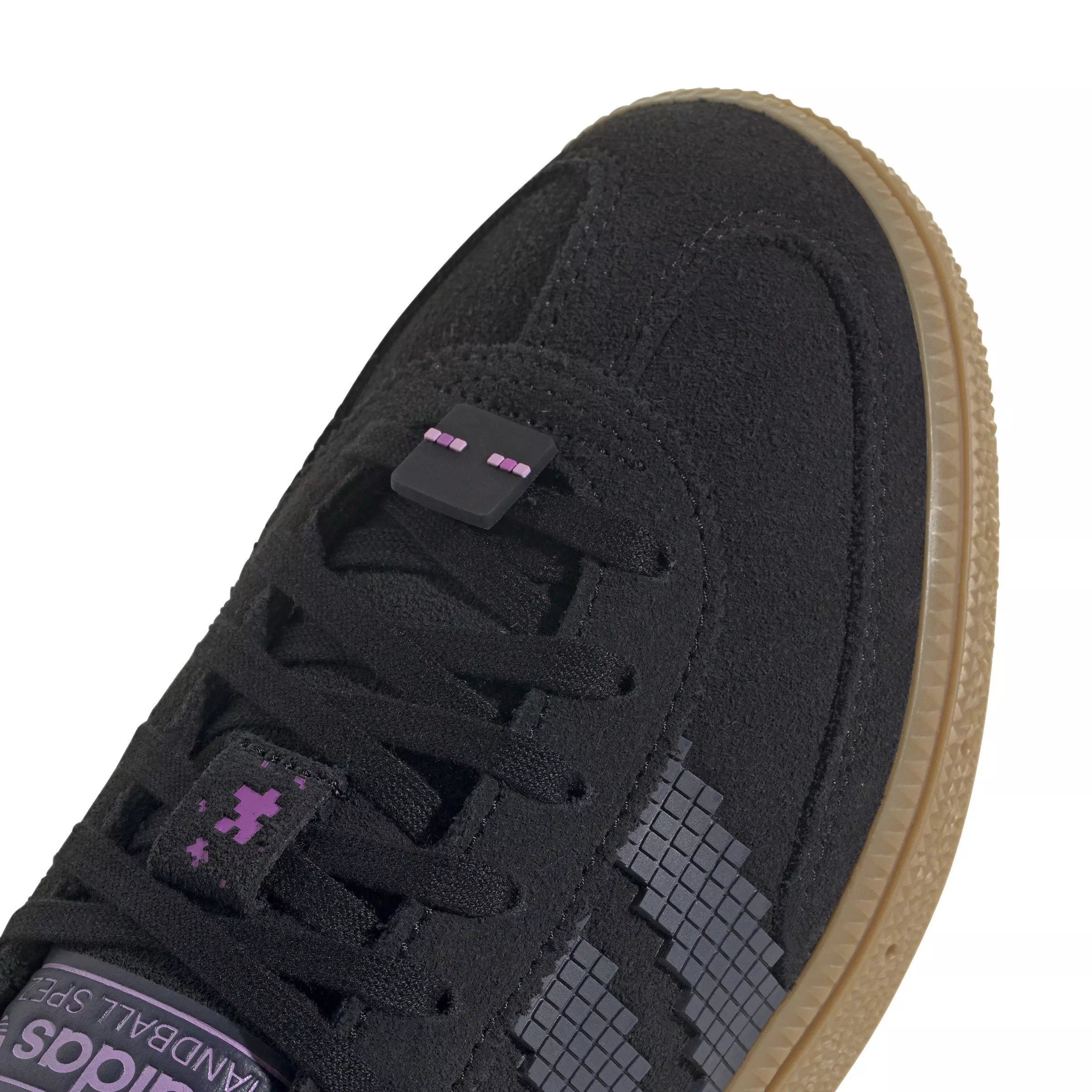 adidas Originals Handball Spezial x Minecraft "Core Black/Gum 4" Grade School Boys' Shoe - BLACK/GUM