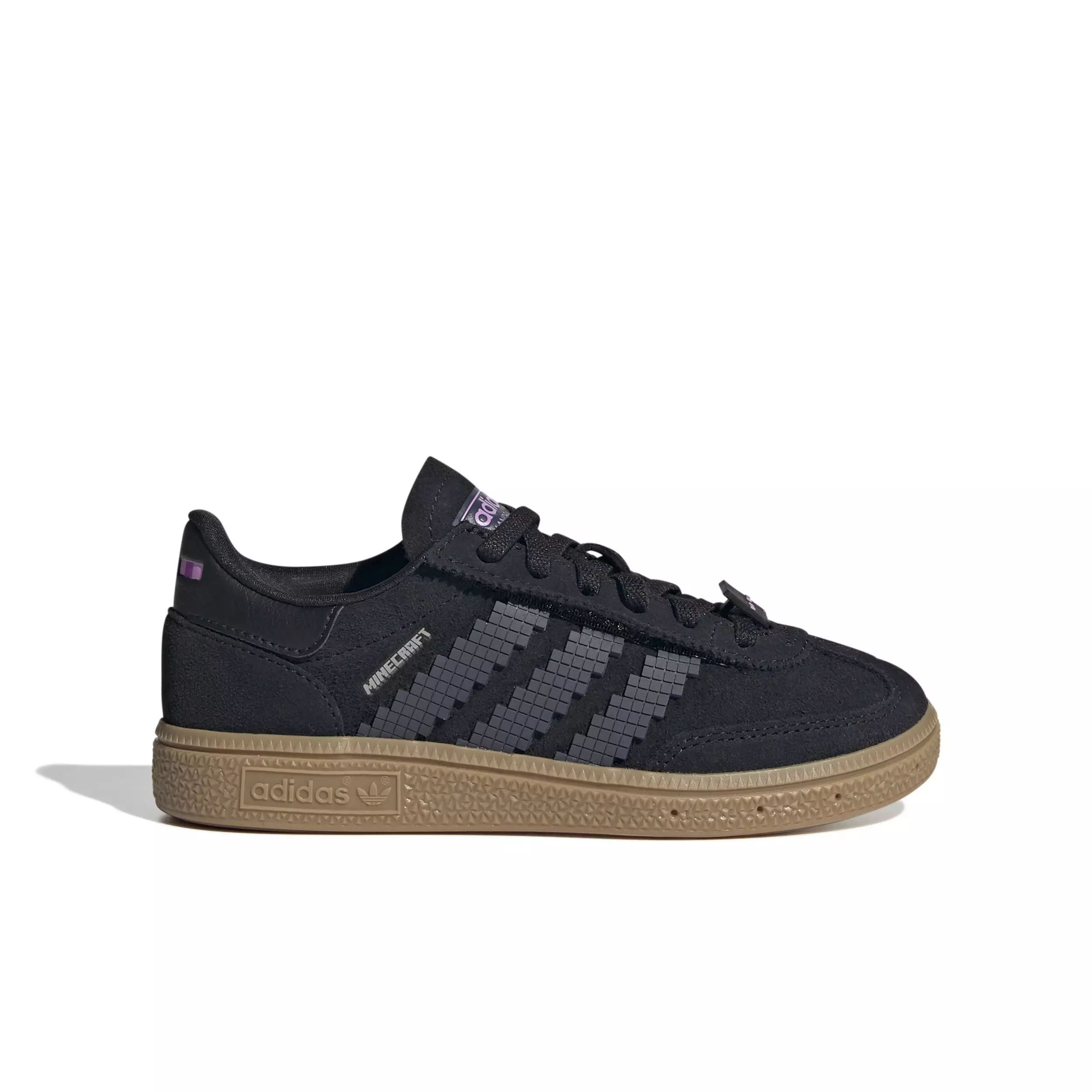 adidas Originals Handball Spezial Comfort Closure Minecraft "Core Black/Gum 4" Preschool Boys' Shoe - BLACK/GUM