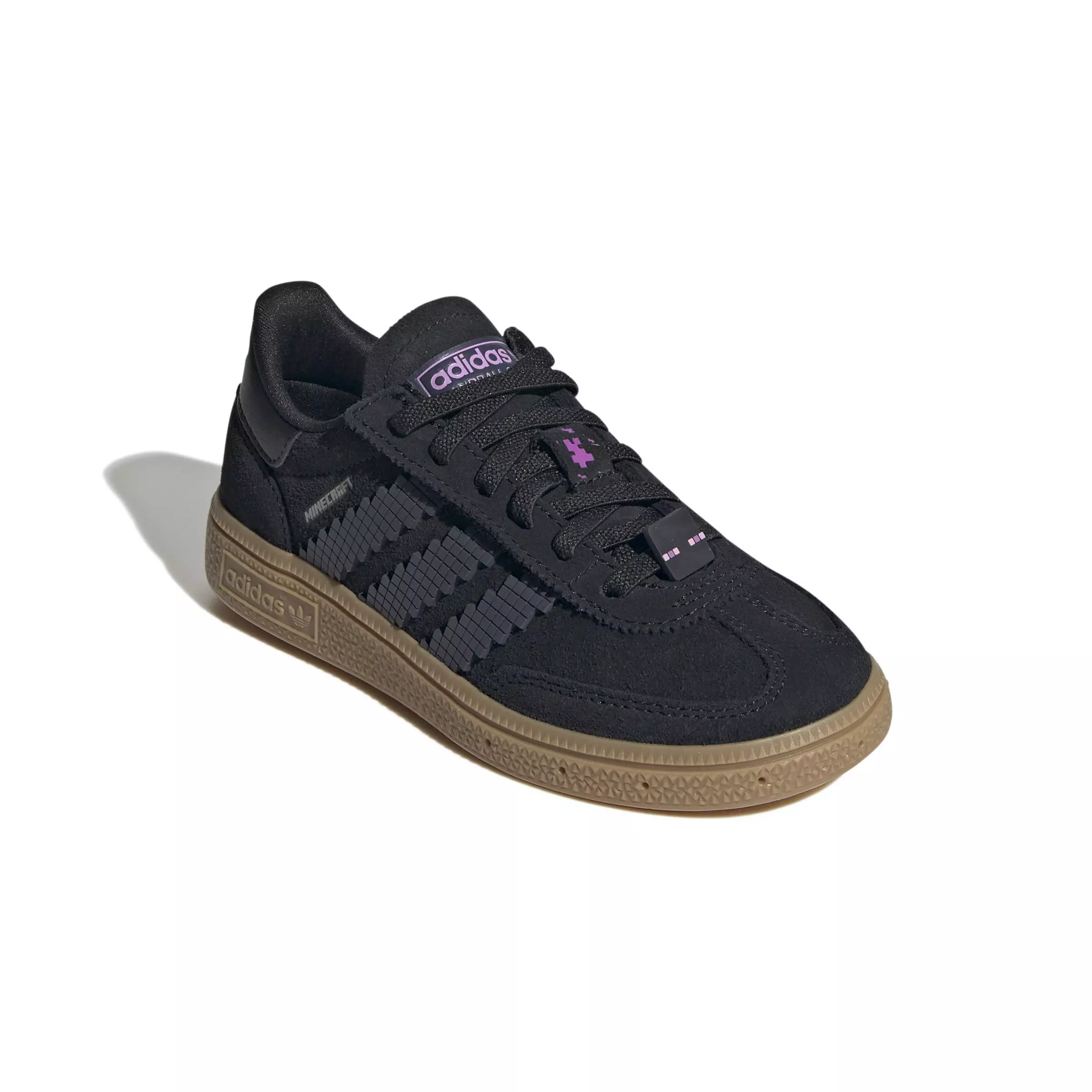 adidas Originals Handball Spezial Comfort Closure Minecraft "Core Black/Gum 4" Preschool Boys' Shoe - BLACK/GUM