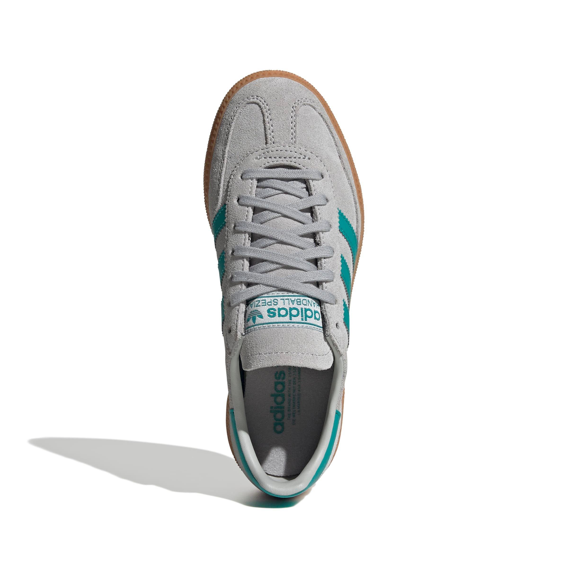 adidas Originals Handball Spezial Grade School Boys' "Grey Two/Pure Teal/Gum 2" Shoe