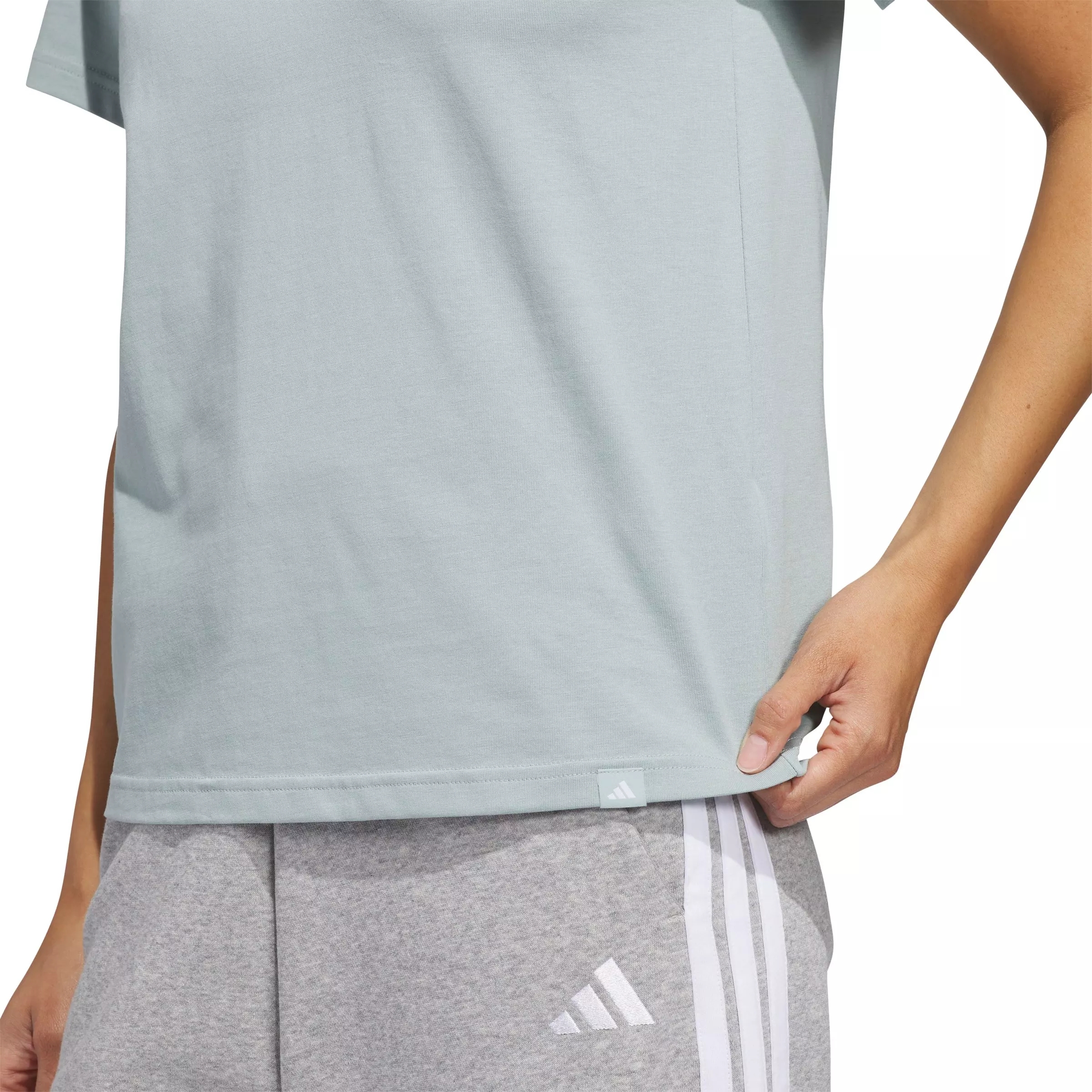 adidas Women's Seashell Logo Graphic T-Shirt - Sage Green - SAGE GREEN
