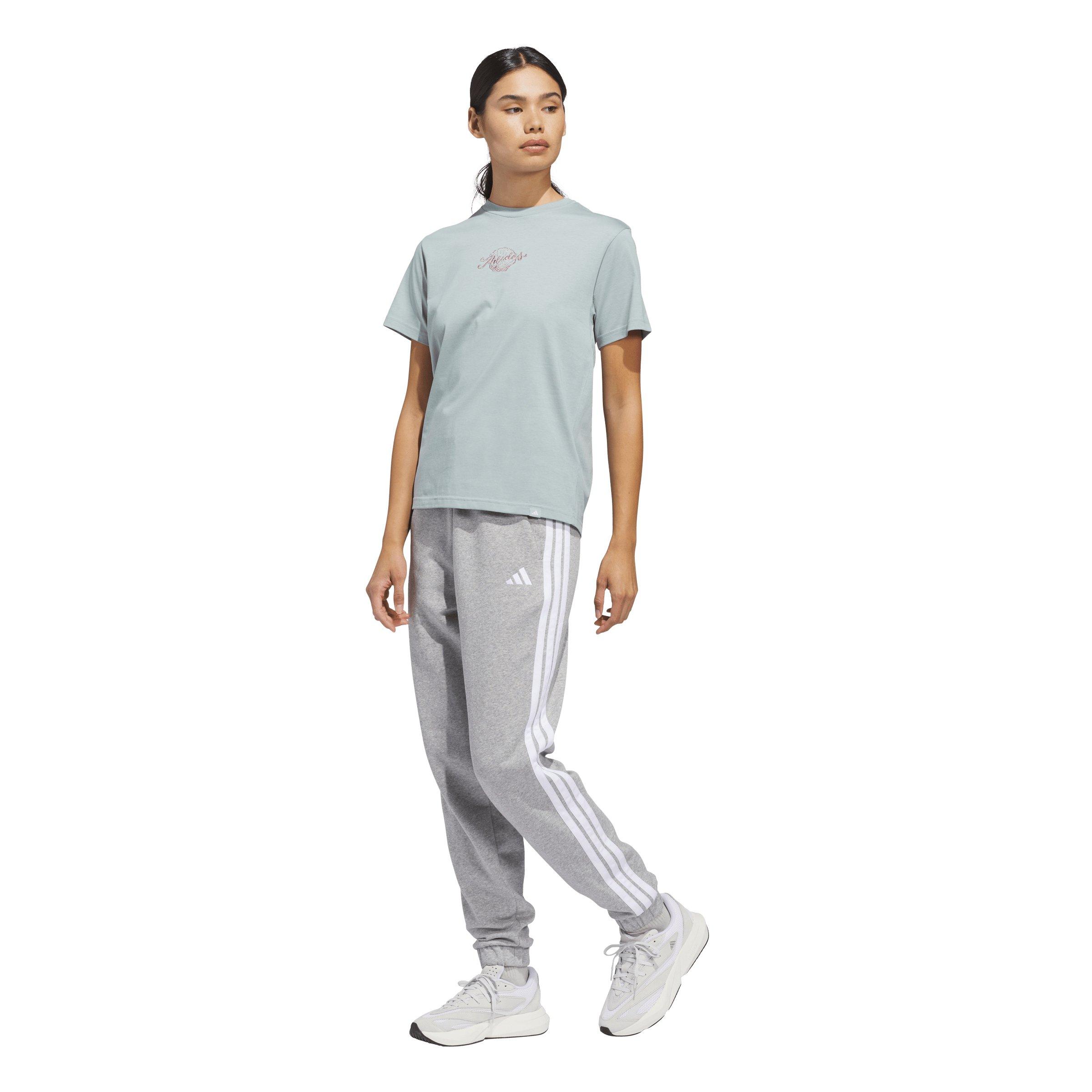 adidas Women's Seashell Logo Graphic T-Shirt - Sage Green - SAGE GREEN Thumbnail View 5