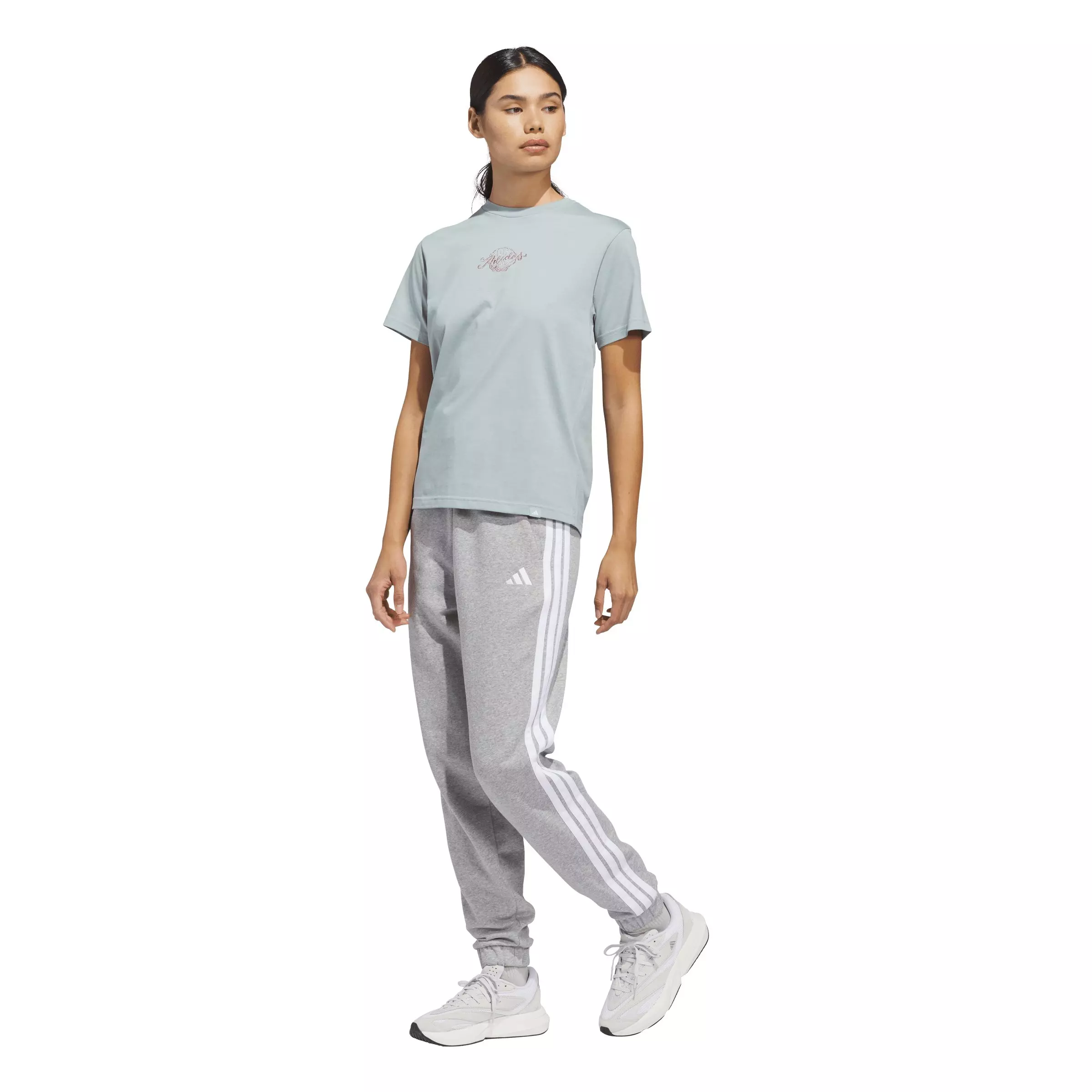 adidas Women's Seashell Logo Graphic T-Shirt - Sage Green - SAGE GREEN