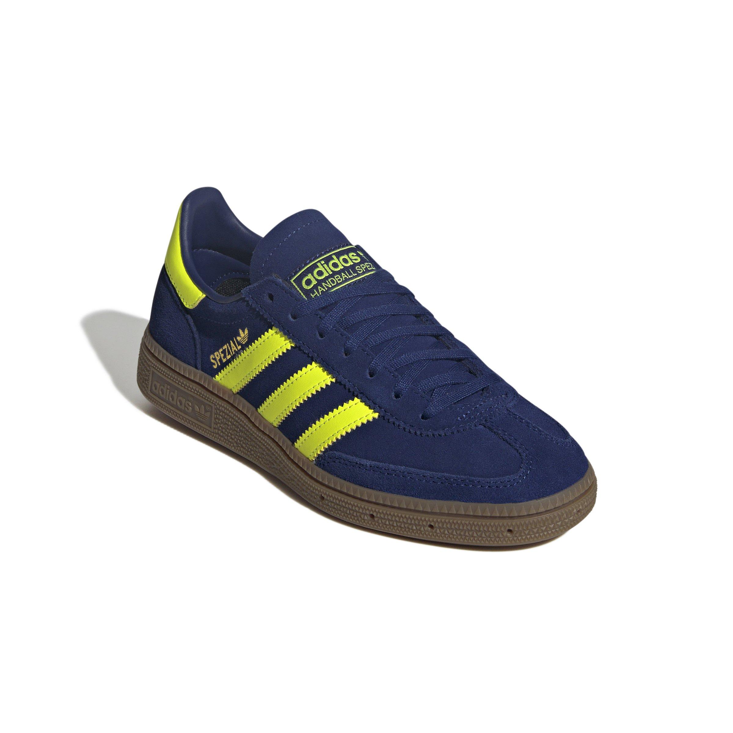 adidas Originals Handball Spezial "Victory Blue/Solar Yellow/Gum 5" Grade School Boys' Shoe - BLUE/YELLOW/GUM Thumbnail View 3