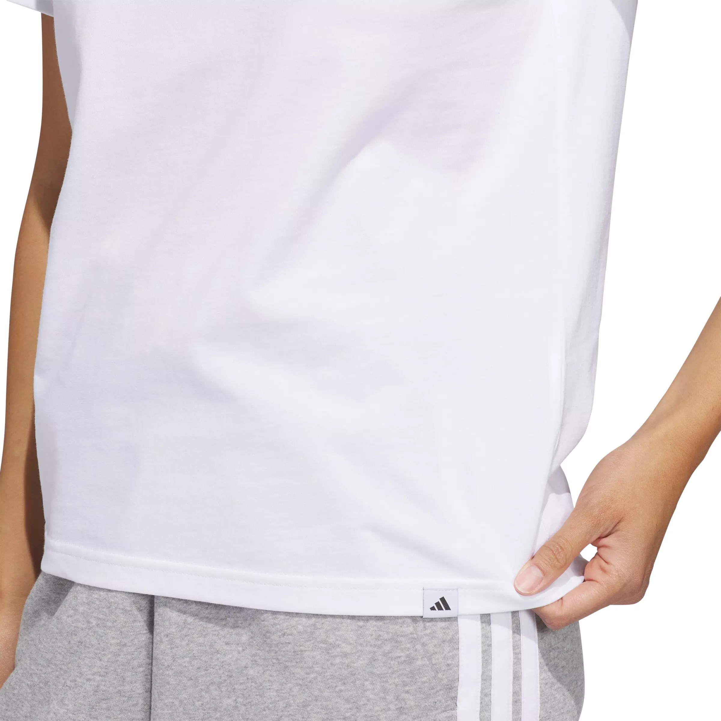 adidas Women's Seashell Logo Graphic T-Shirt - White - WHITE