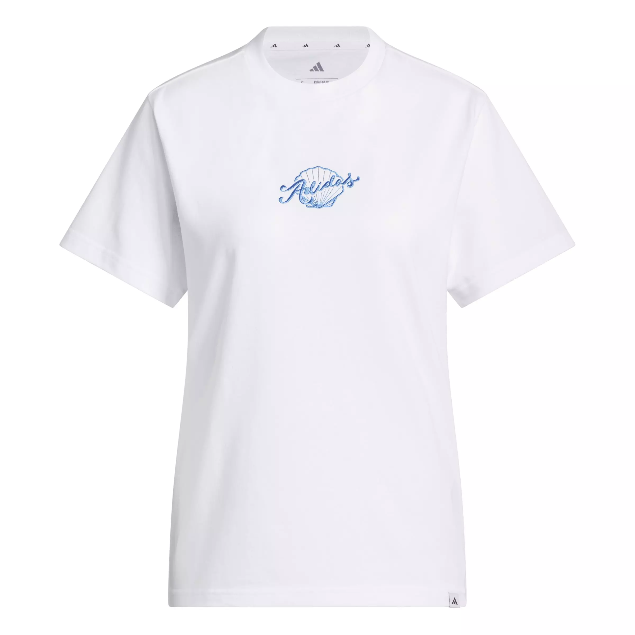 adidas Women's Seashell Logo Graphic T-Shirt - White - WHITE