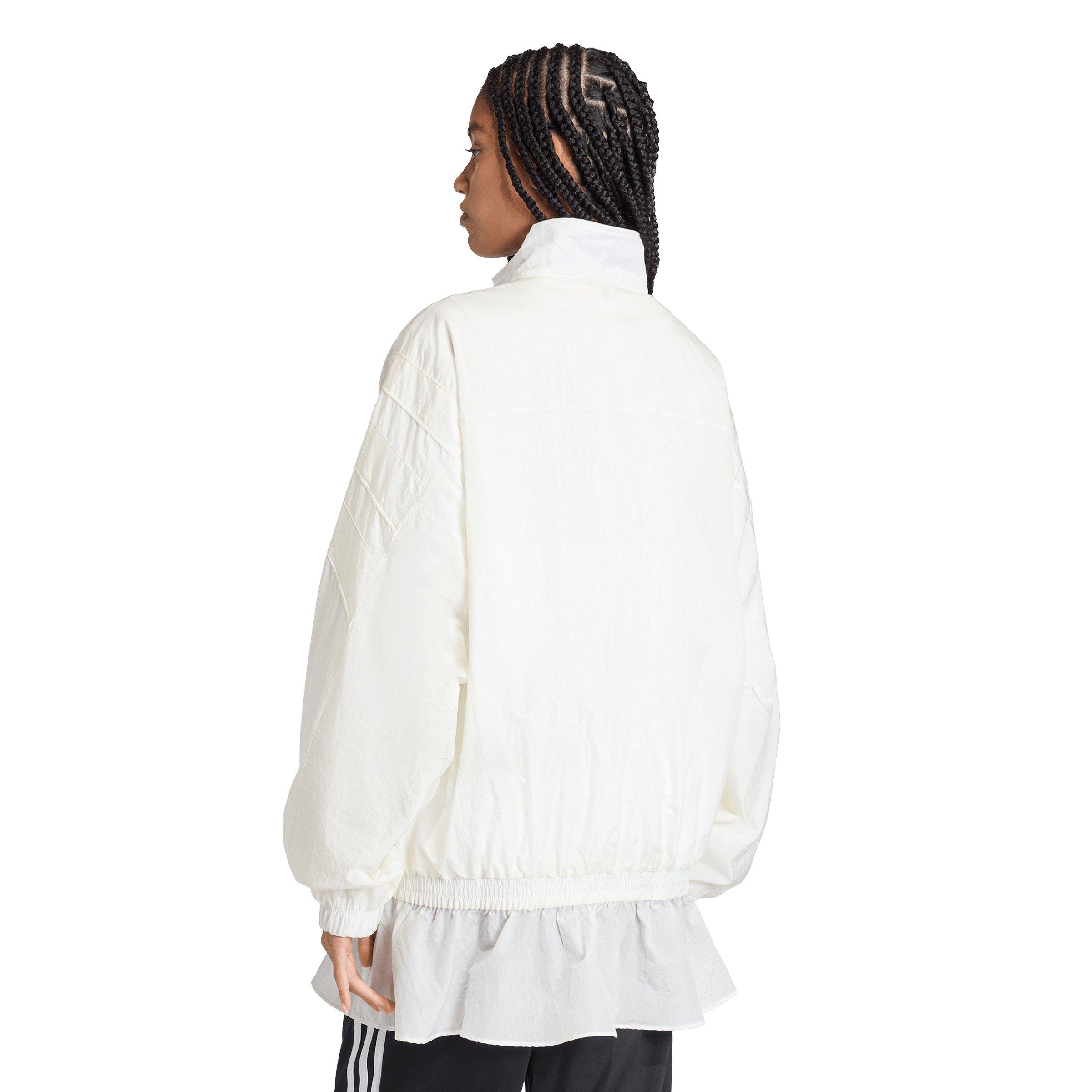 adidas Originals Women's Santiago Woven Track Jacket - Off-White - OFF-WHITE Thumbnail View 2