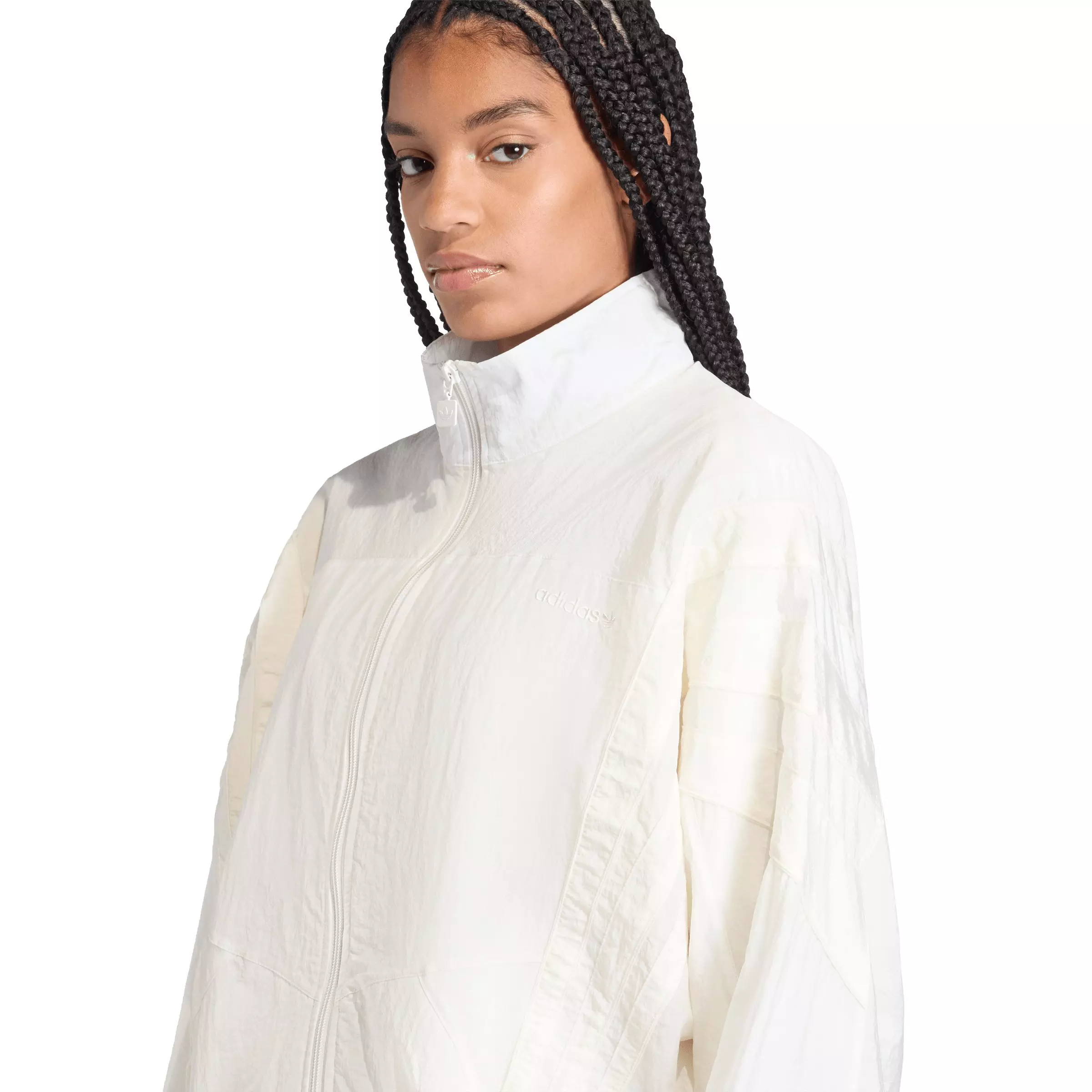 adidas Originals Women's Santiago Woven Track Jacket - Off-White - OFF-WHITE