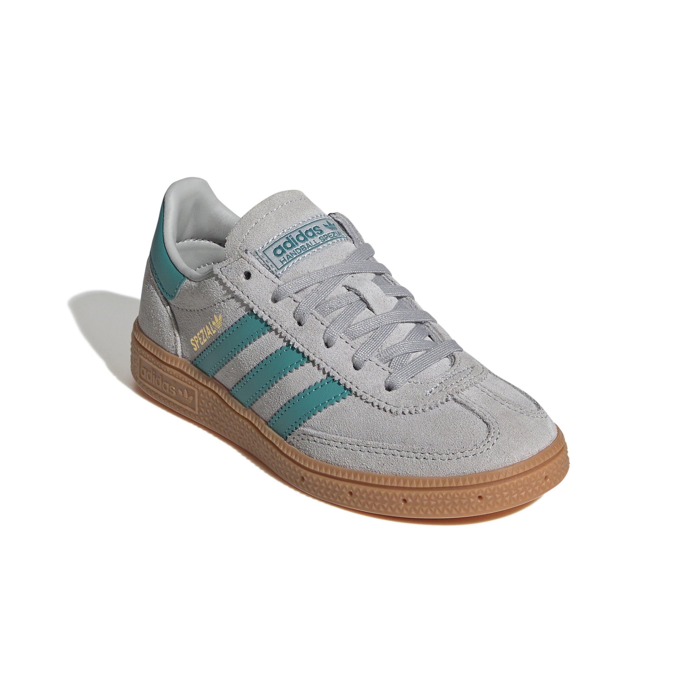 adidas Originals Handball Spezial Preschool Boys' "Grey Two/Pure Teal/Gum 2" Shoe