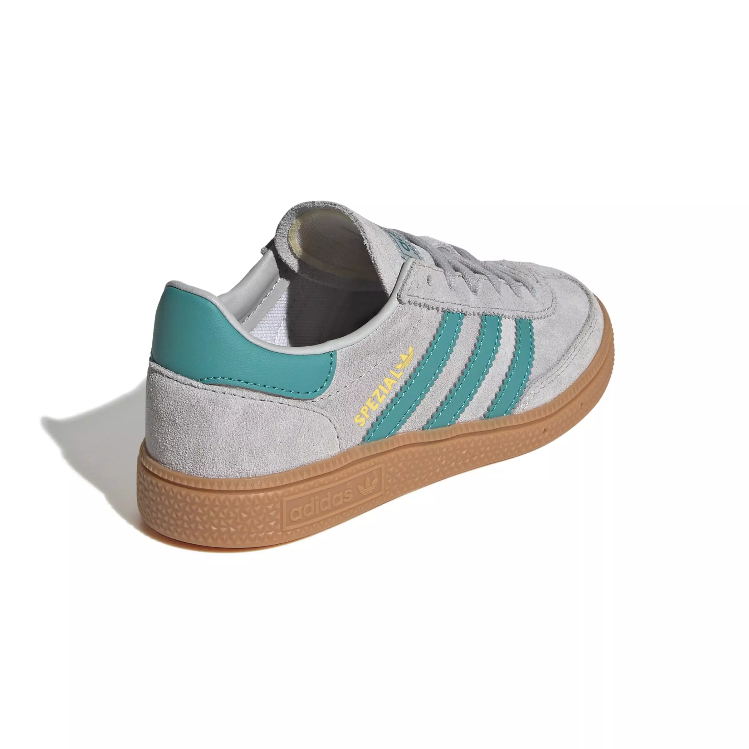 adidas Originals Handball Spezial "Grey Two/Pure Teal/Gum 2" Preschool Boys' Shoe - GREY/TEAL/GUM