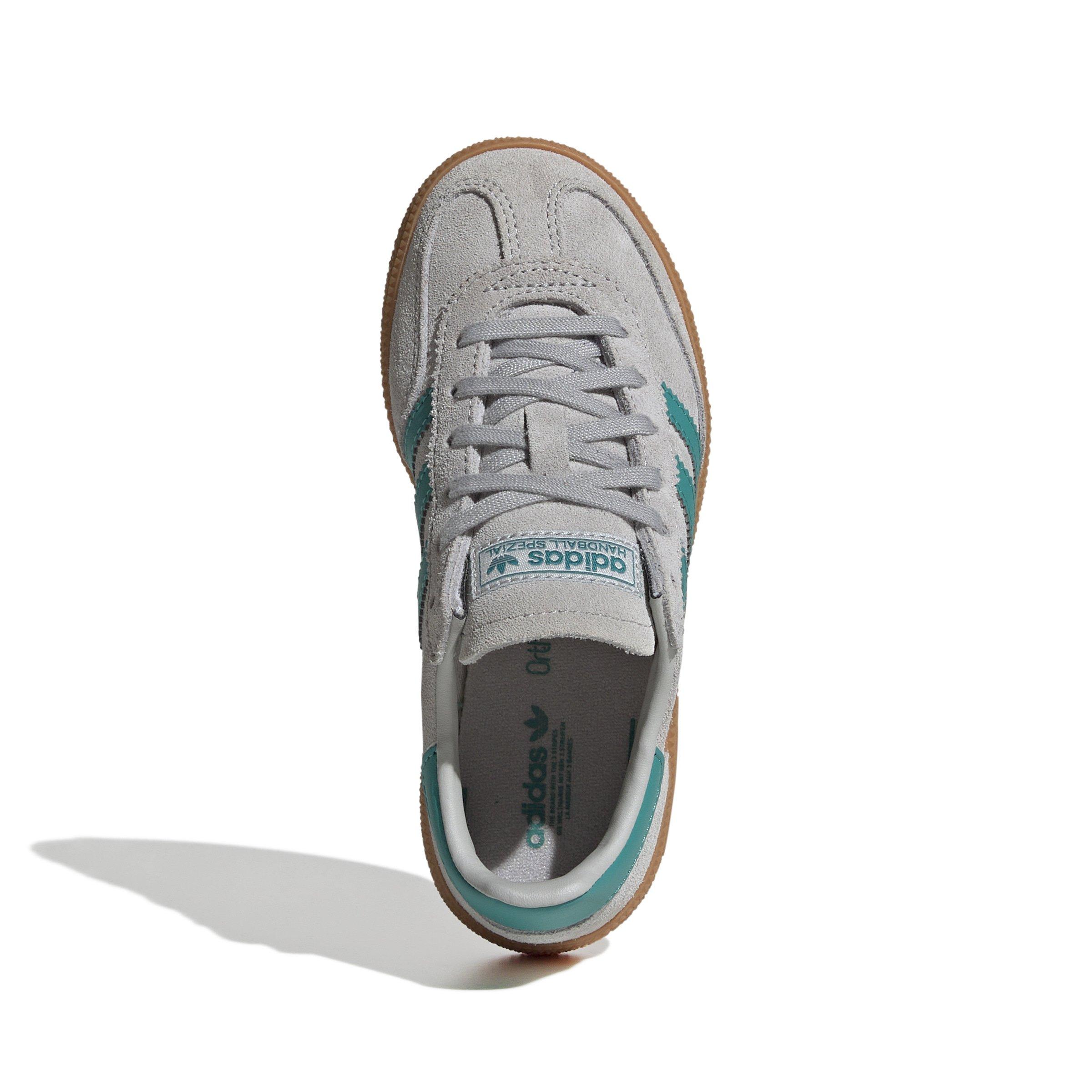 adidas Originals Handball Spezial Preschool Boys' "Grey Two/Pure Teal/Gum 2" Shoe