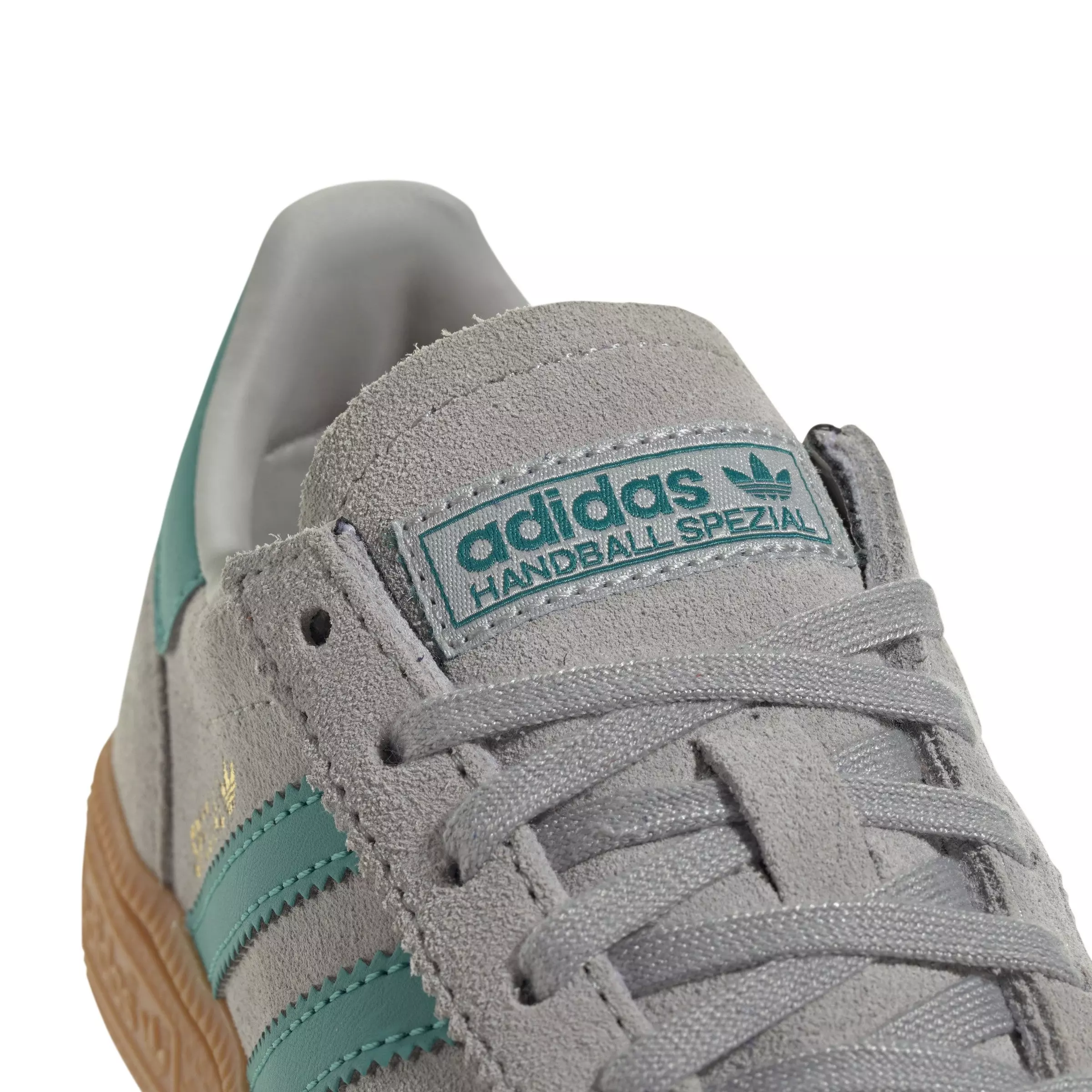 adidas Originals Handball Spezial "Grey Two/Pure Teal/Gum 2" Preschool Boys' Shoe - GREY/TEAL/GUM