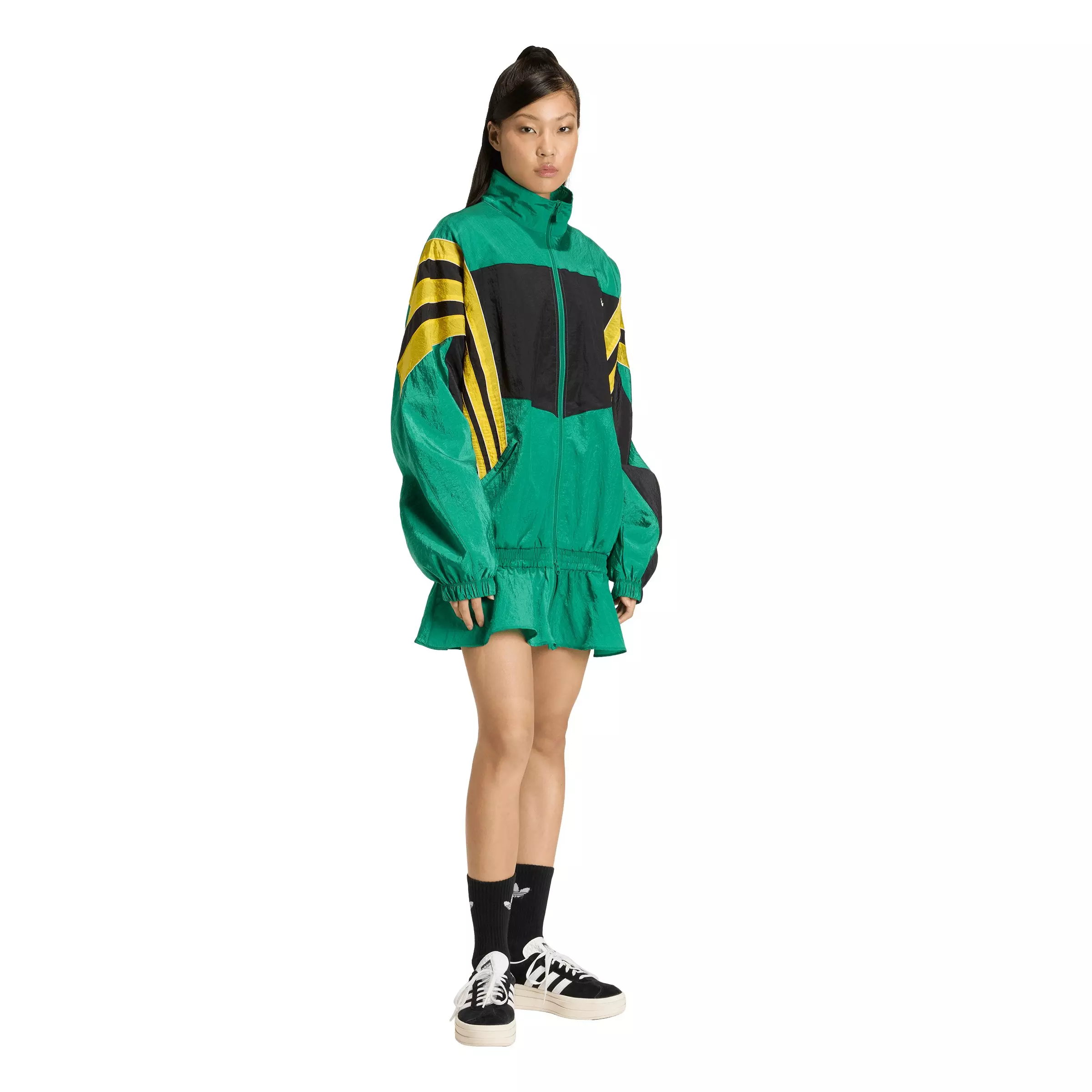 adidas Originals Women's Santiago Woven Track Jacket - Green - GREEN