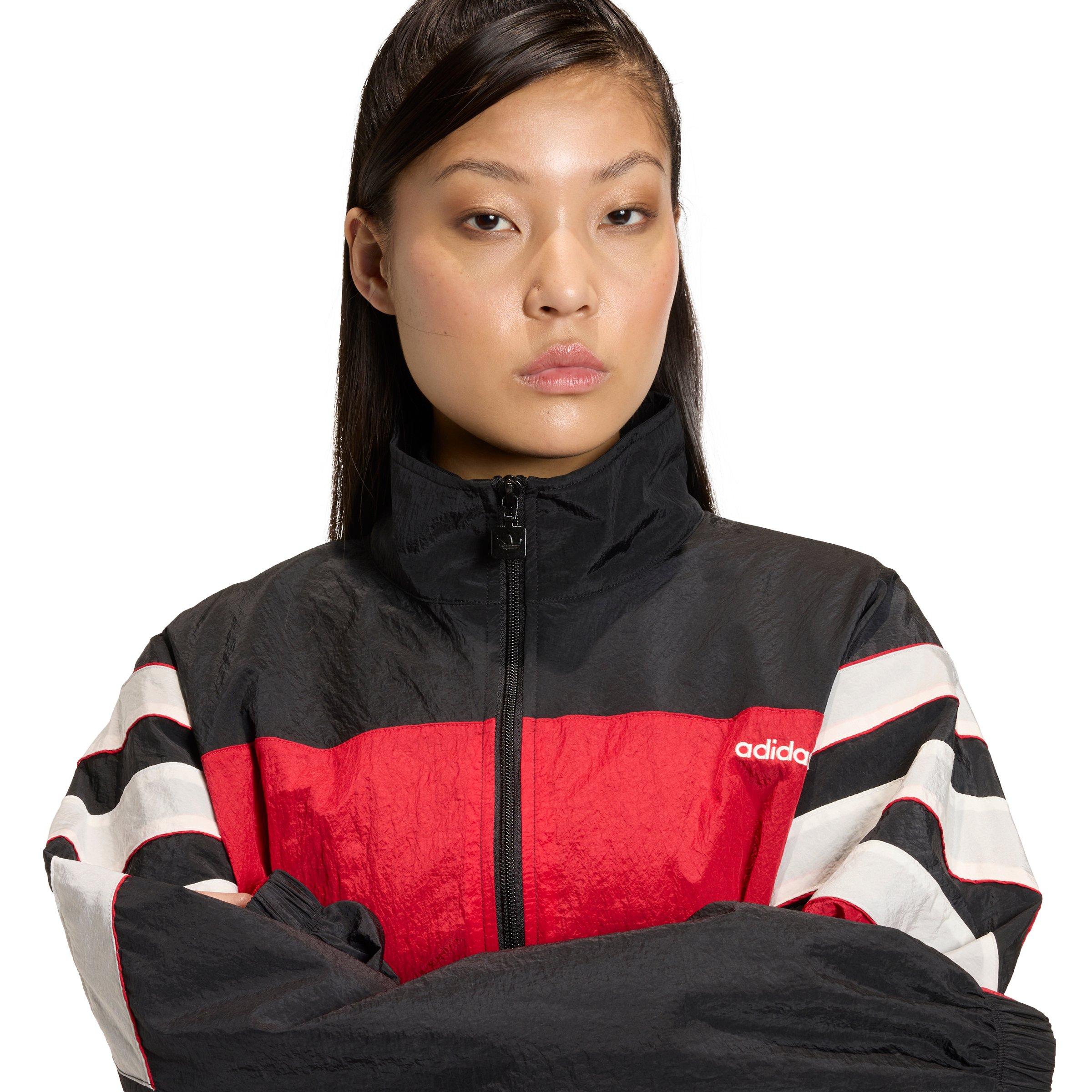 adidas Originals Women's Santiago Woven Track Jacket - Black - BLACK Thumbnail View 4